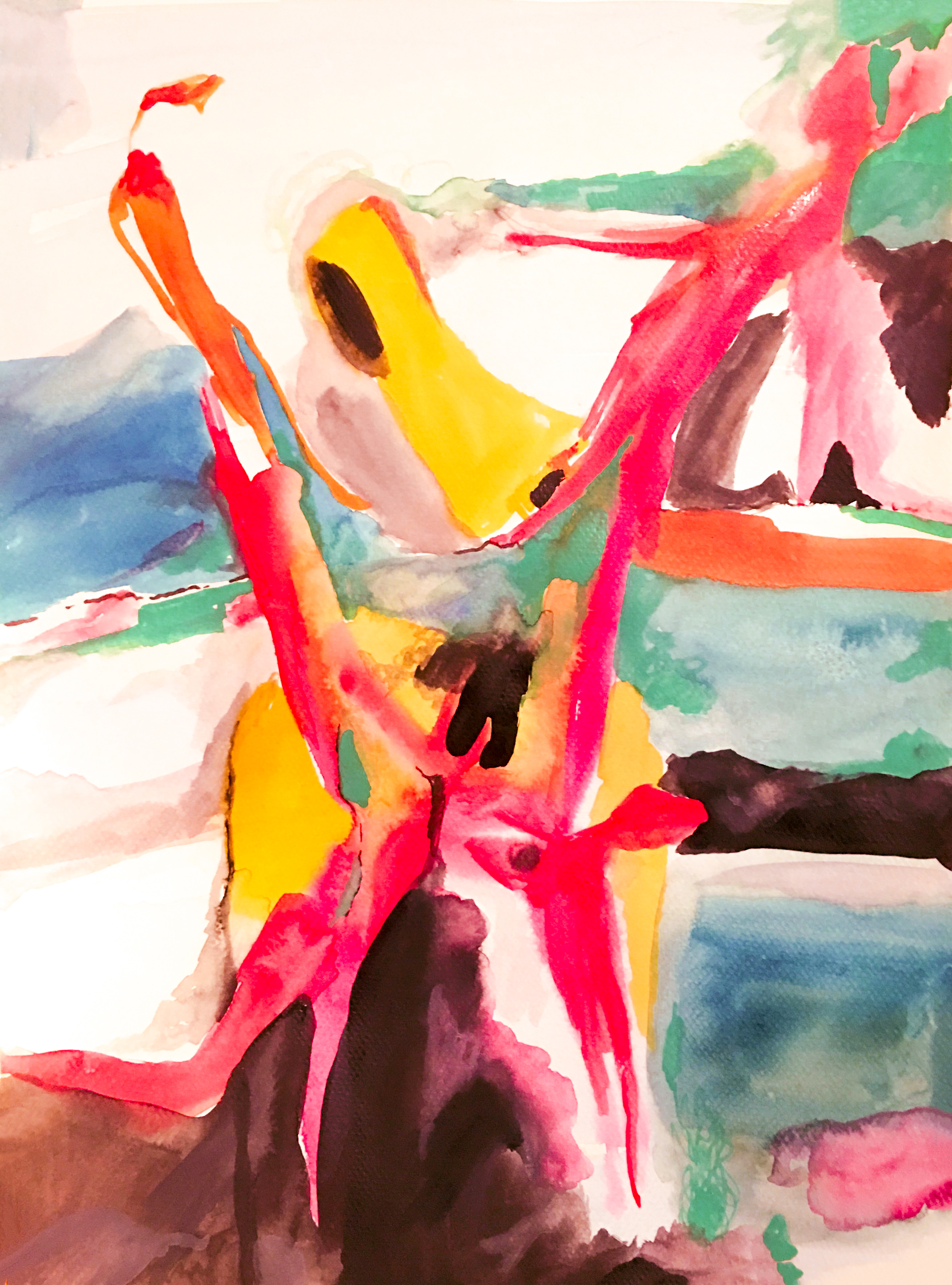 Get the vision and it will fall in line, mixed media, 60x42cm