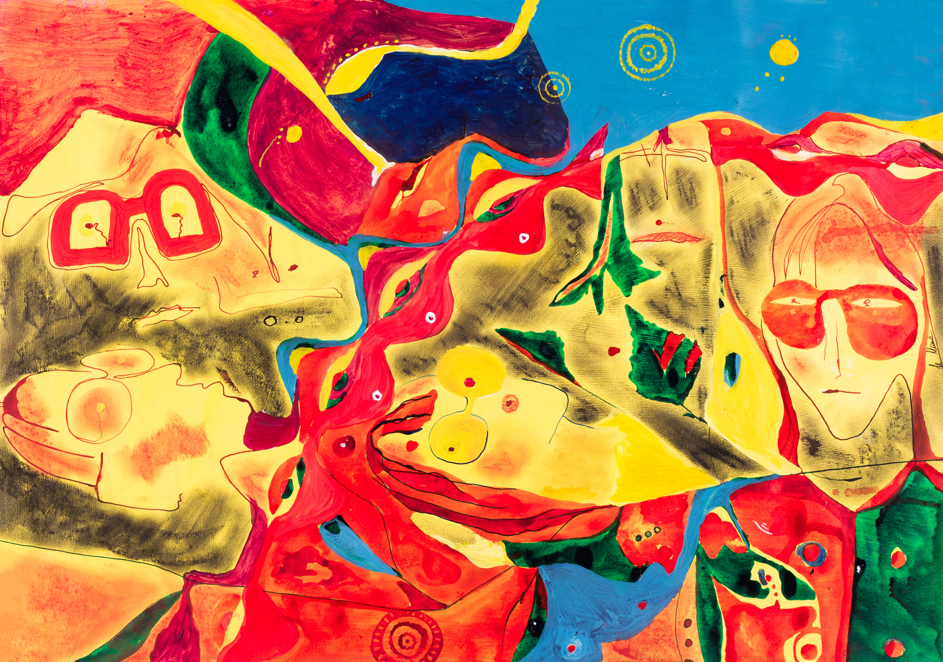 A to B, mixed media on paper, 60x40cm