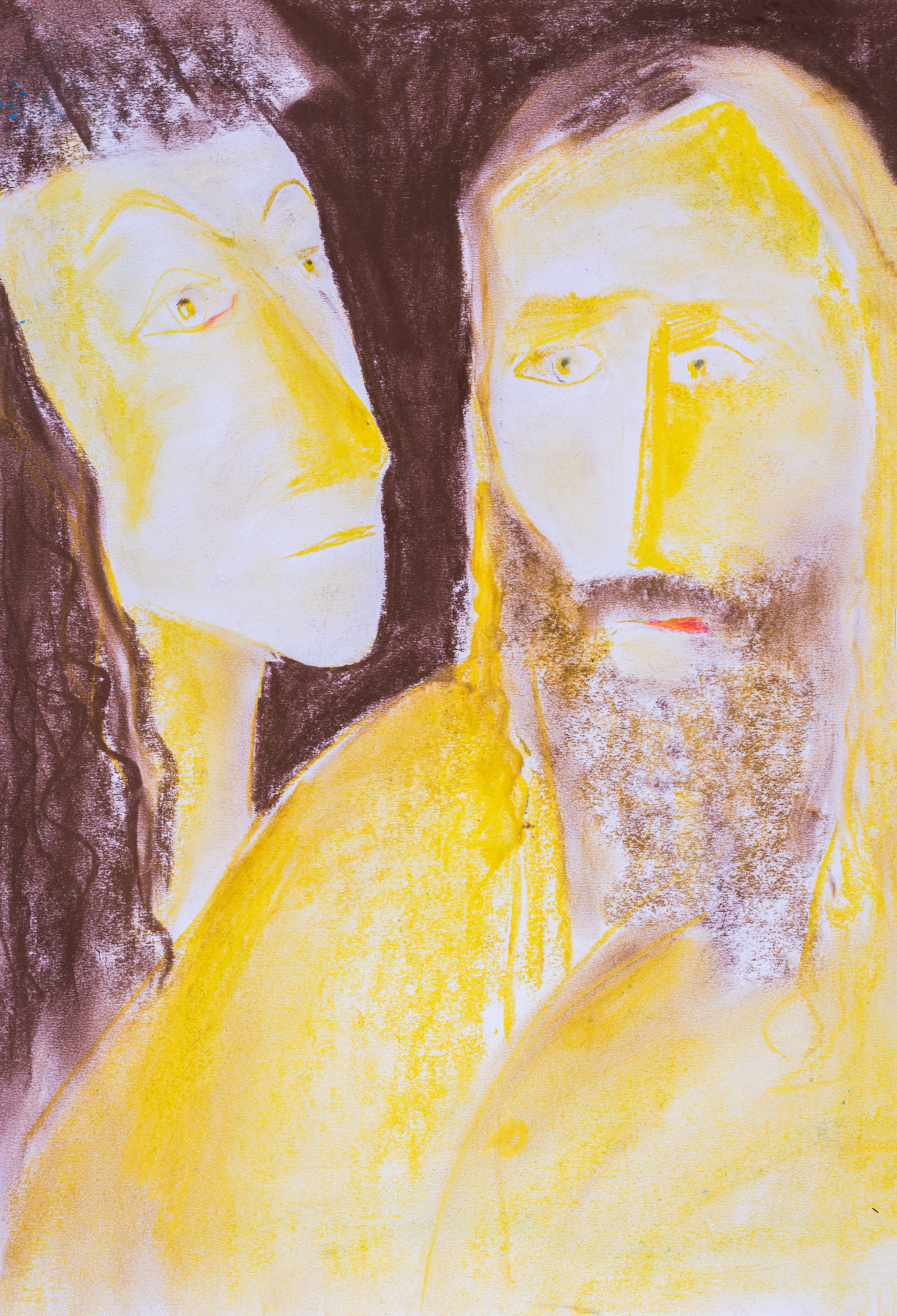 Notes from the underground, chalk on paper