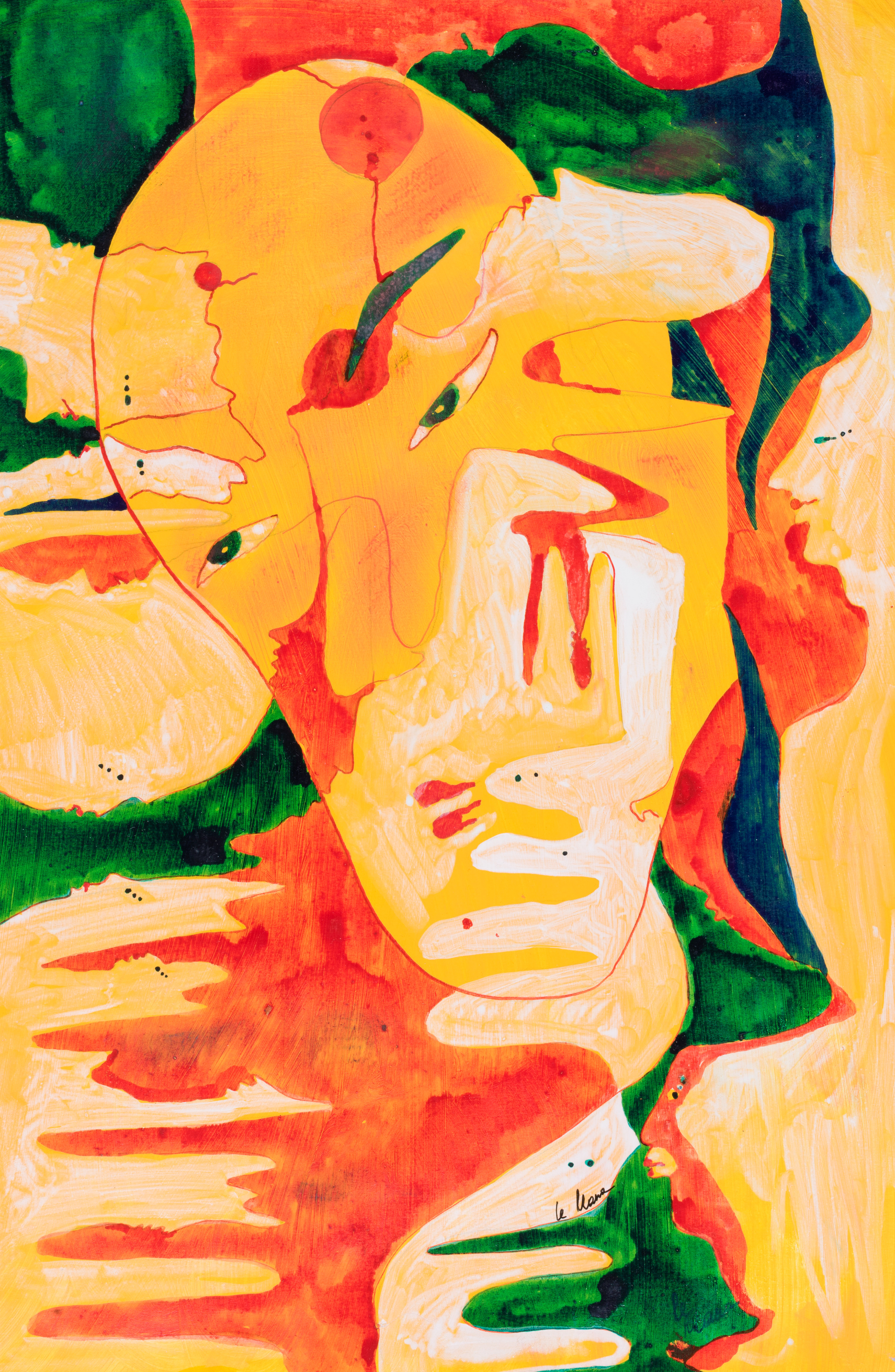 Many faces but yours, ink on paper, 60x40cm