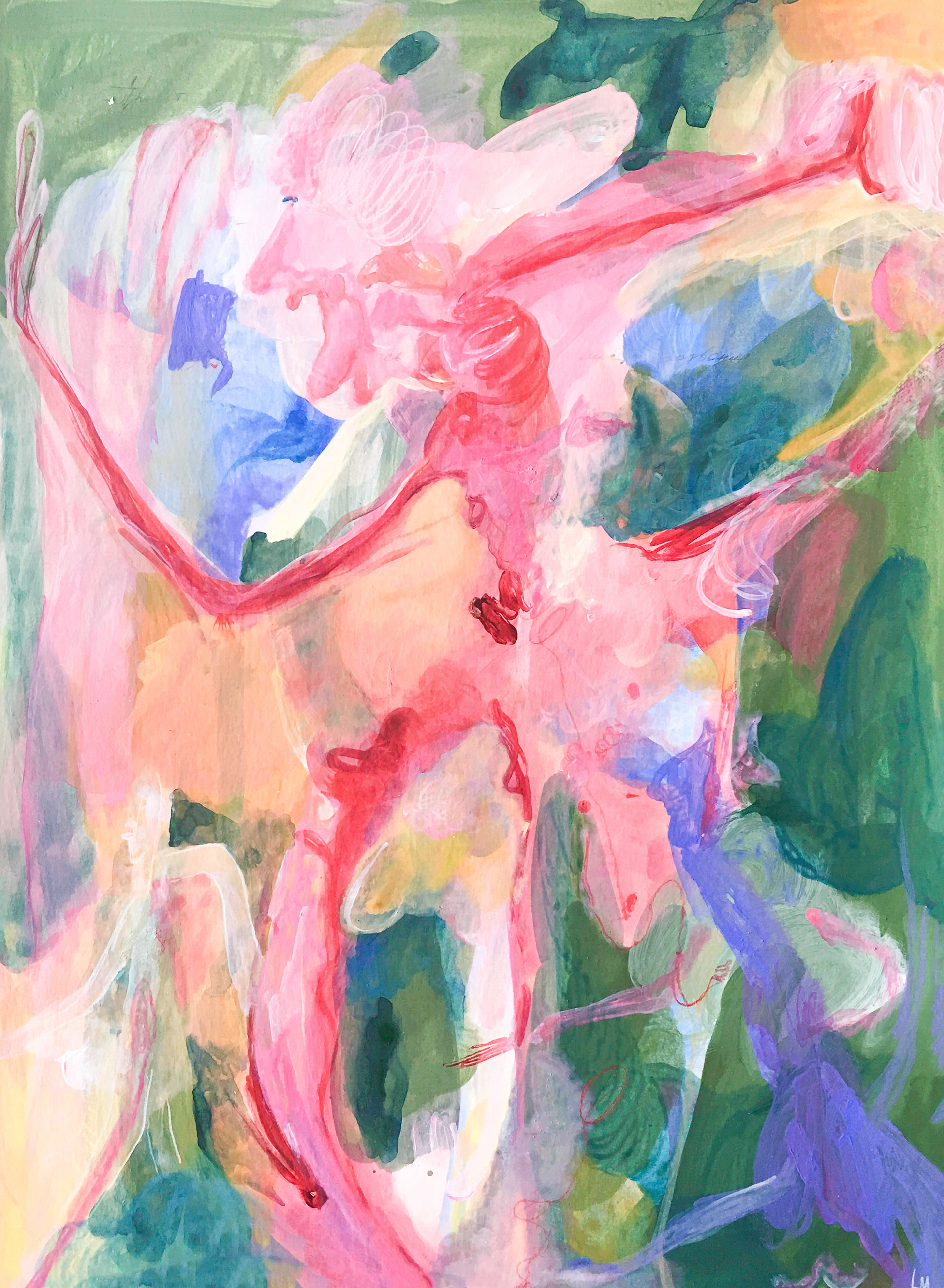 Dancers, mixed media, 52x40 cm