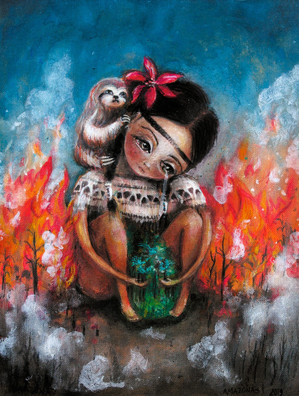 Afiche / Incendios Forestales Amazonas 20019 - 2020