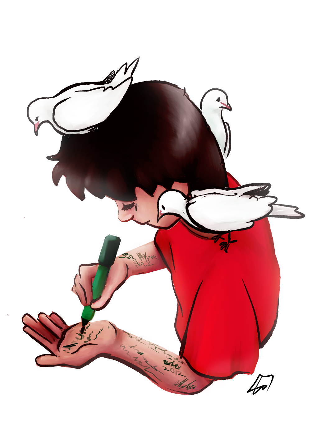 Illustration for an editorial piece about Gaza, Finnish Peace Commitee, 2023