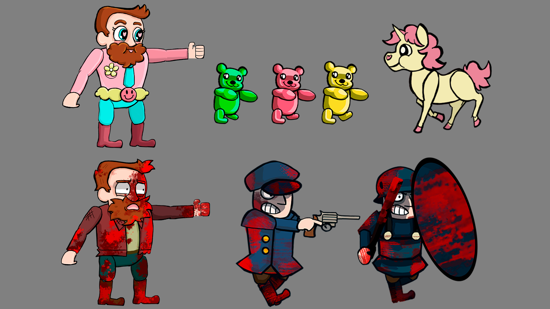 Characters I Made For A One Week Game Jam
