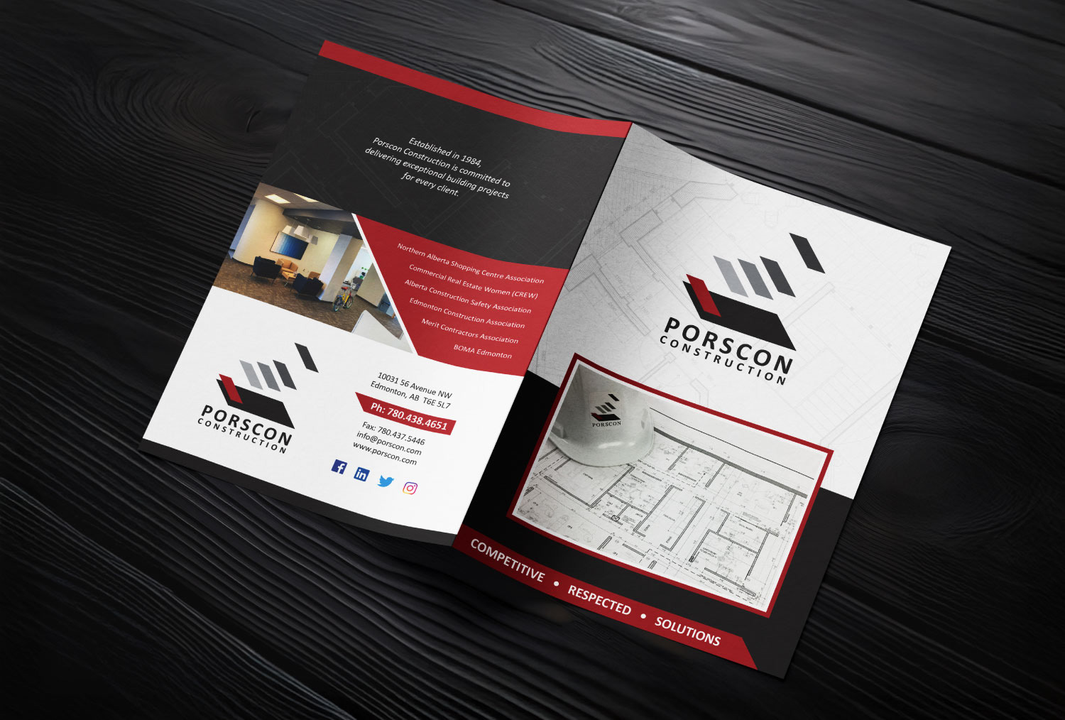 Porscon Construction - Brochure Outside