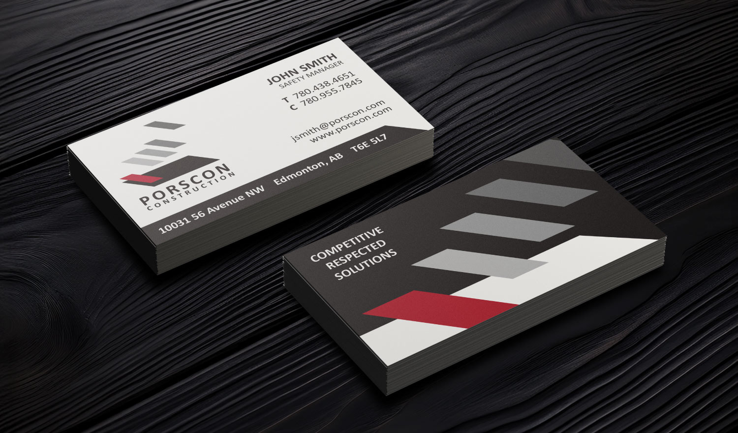 Porscon Construction - Business Cards