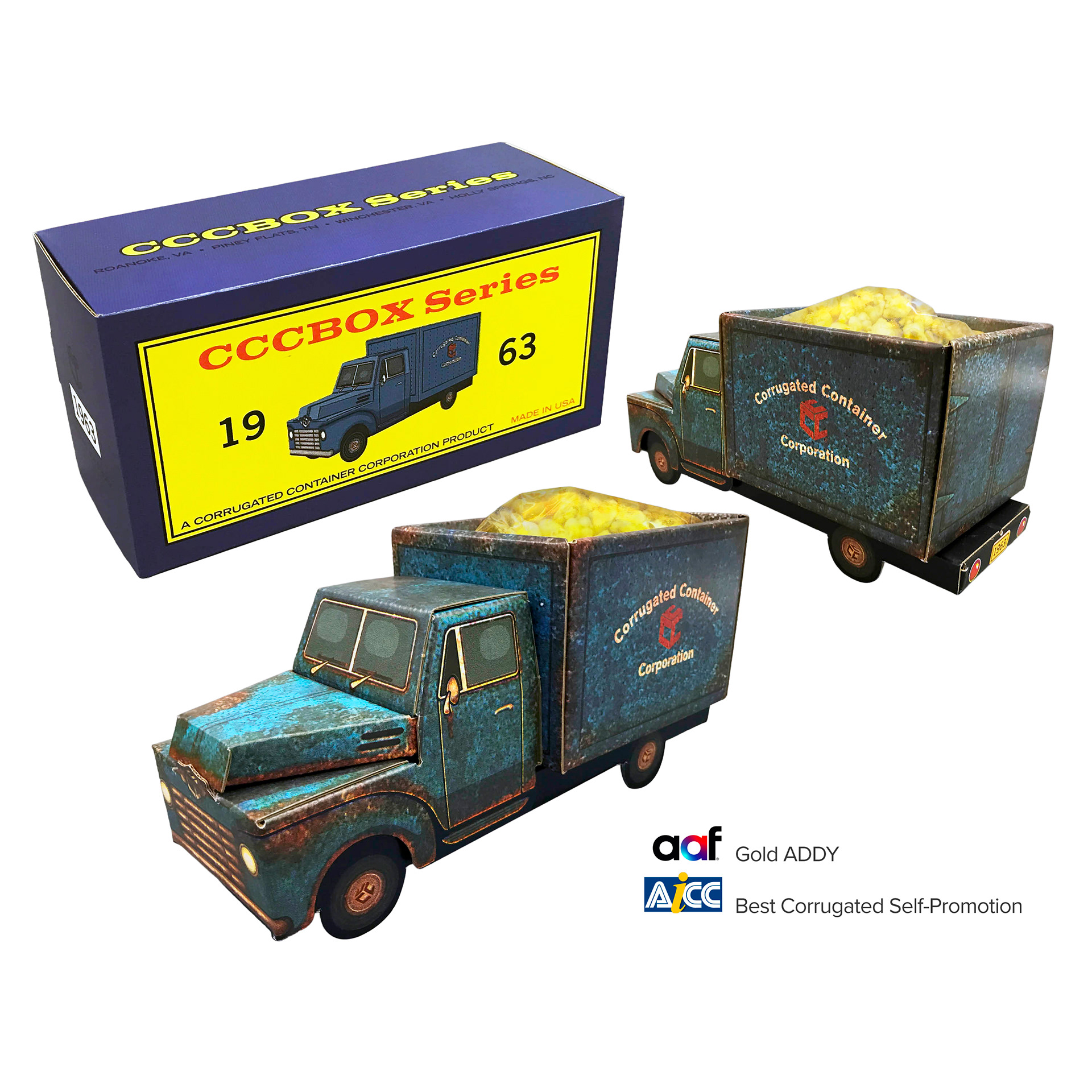 CCCBox Series 1963 Box Truck | AAF Gold ADDY | AICC Best Corrugated Self-Promotion