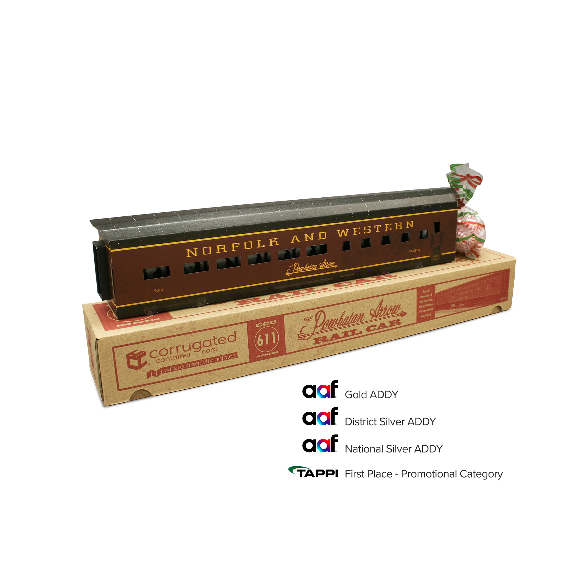 611 Train Series Powhatan Arrow Rail Car | AAF National Silver ADDY | TAPPI First Place Promotional Category