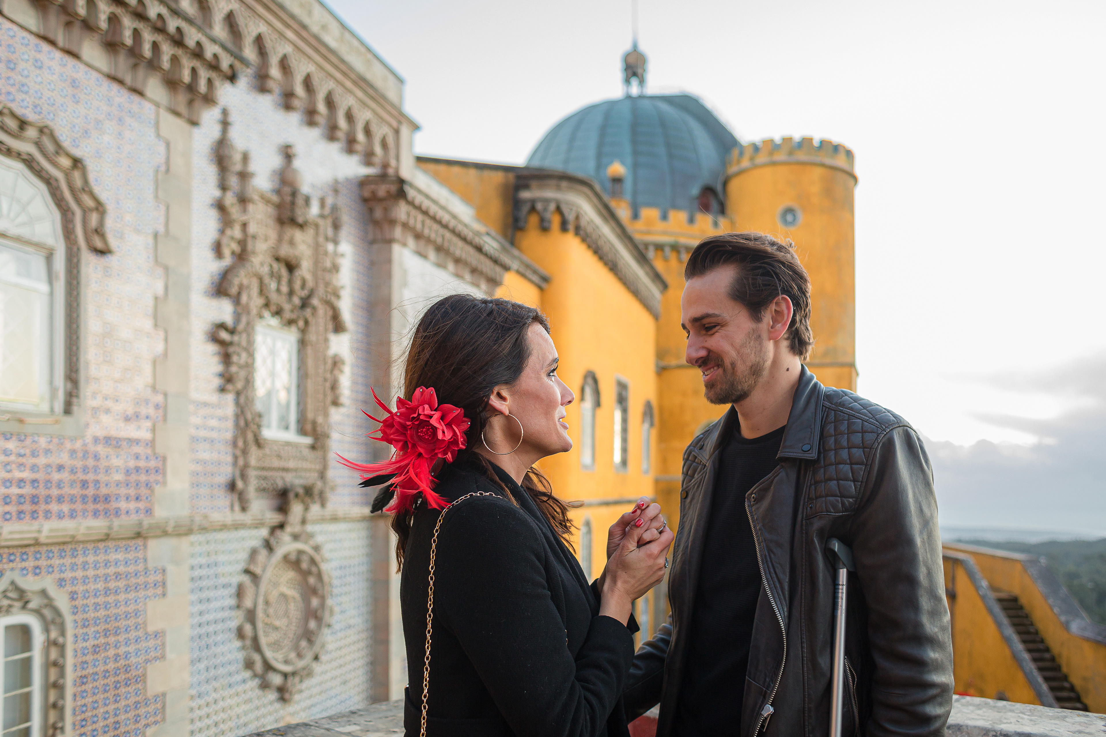 Surprise proposal photography in Sintra, photographer Madalena Casal