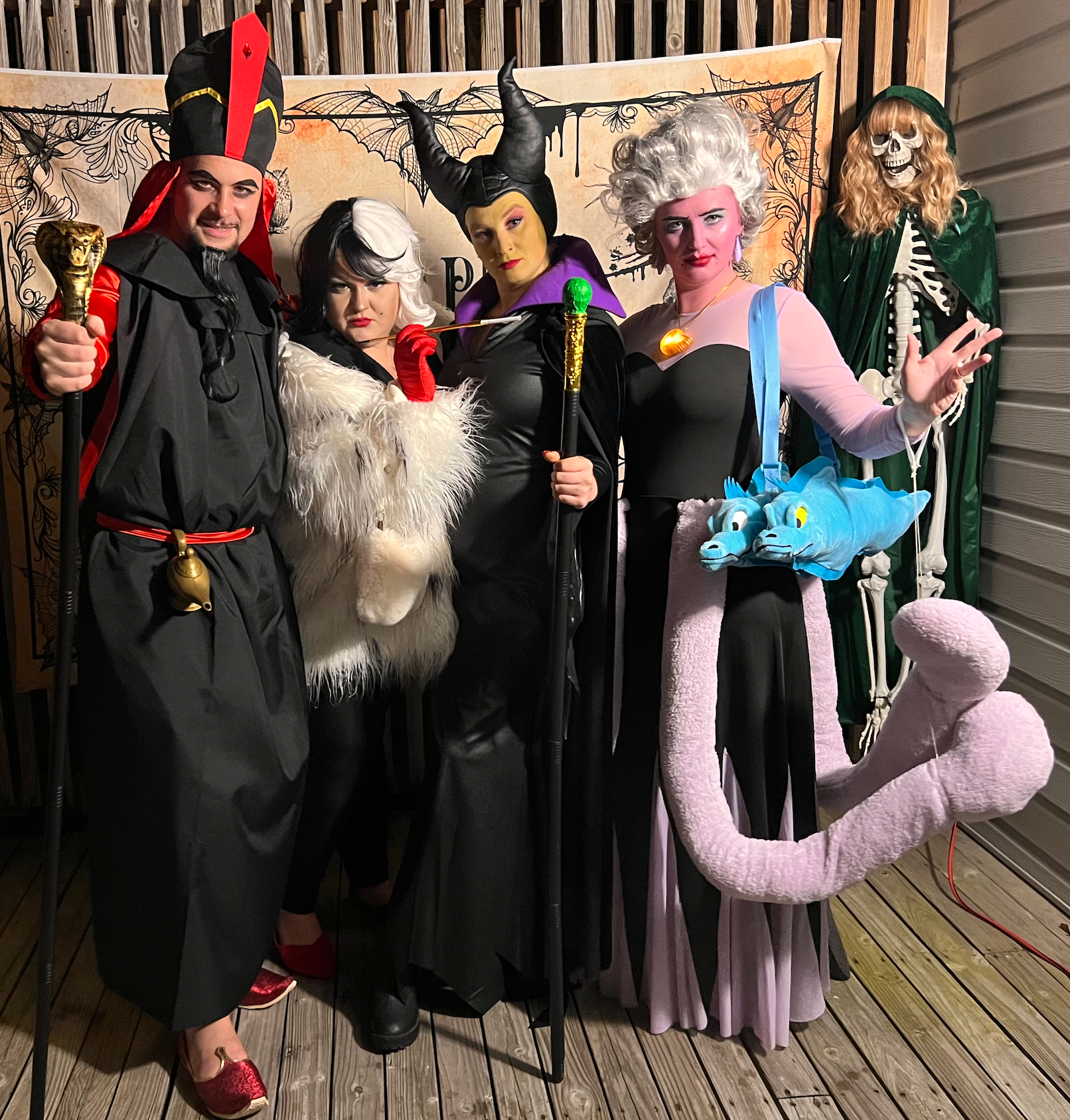 Ursula with Villain Posse: Jafar, Cruella, & Maleficent