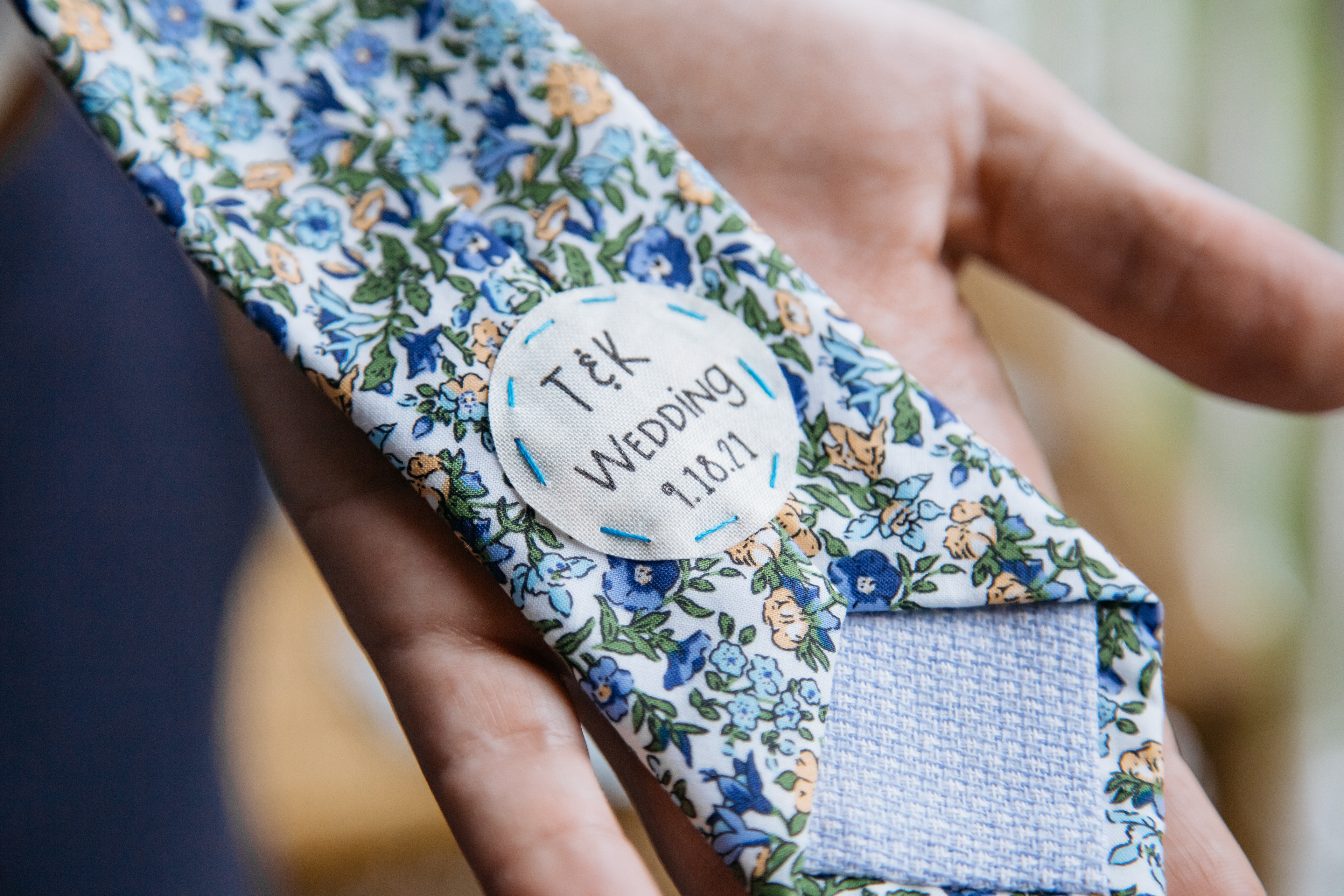 Personalized tie tags for your groomsmen.