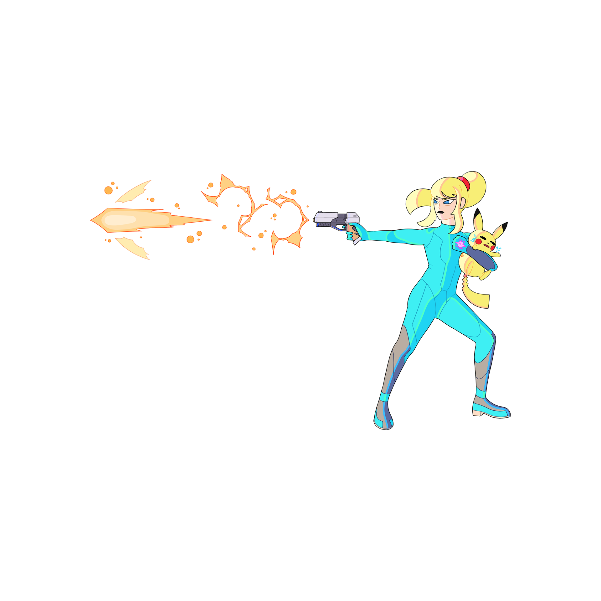 Super Smash Bros Brawl - Samus & Pikachu