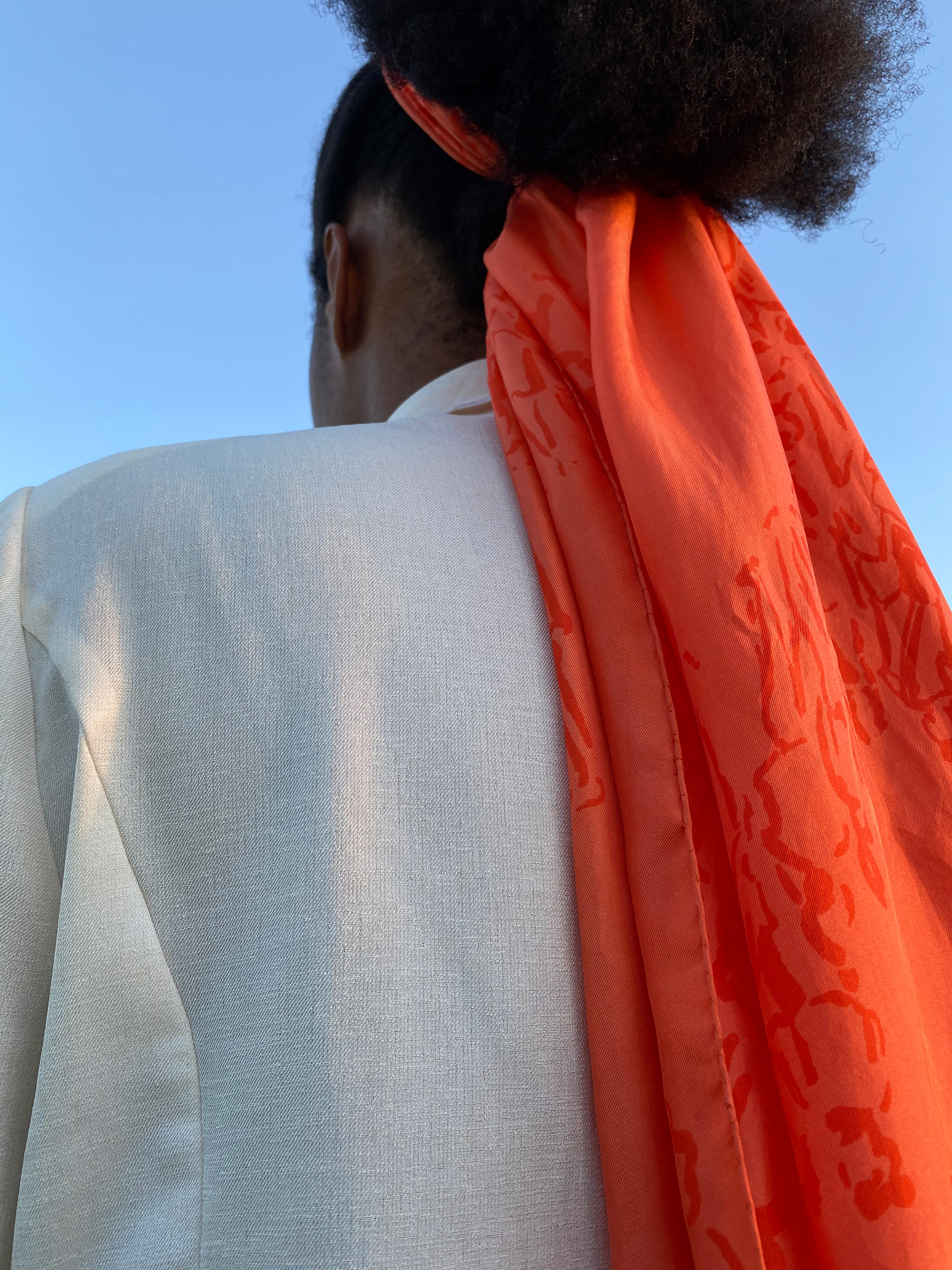 The Old Queue | Screen Printed Silk Scarf