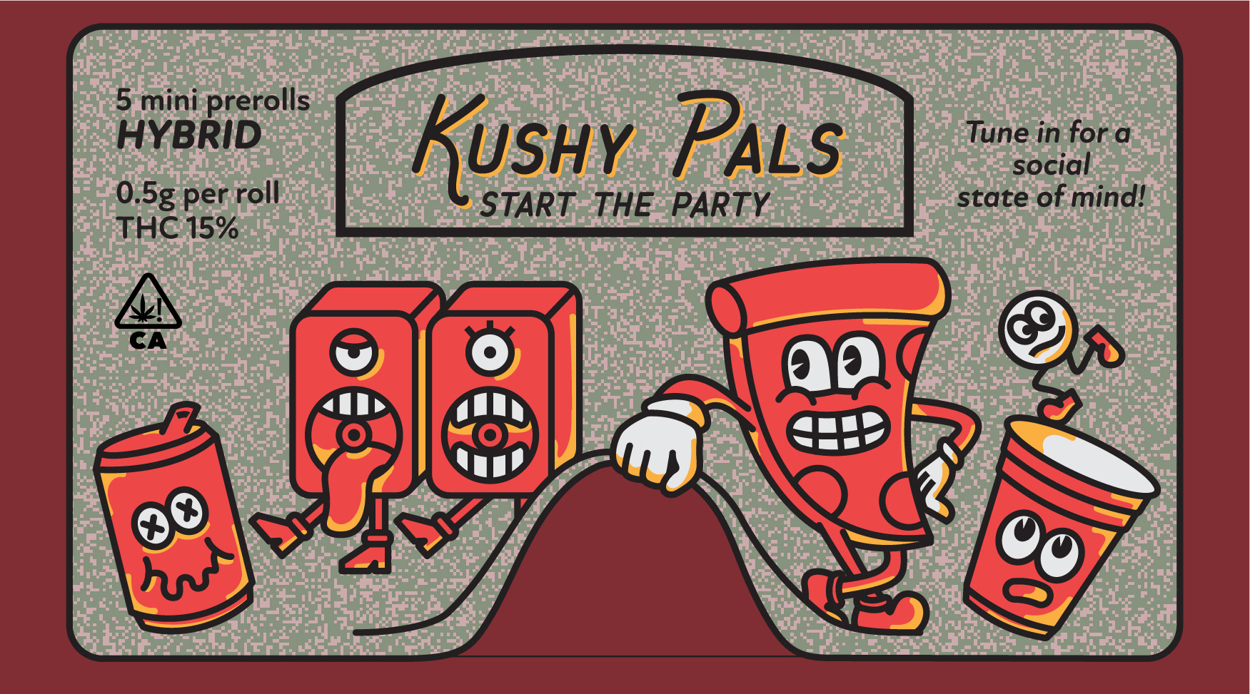 Characters related to partying to promote social interaction.