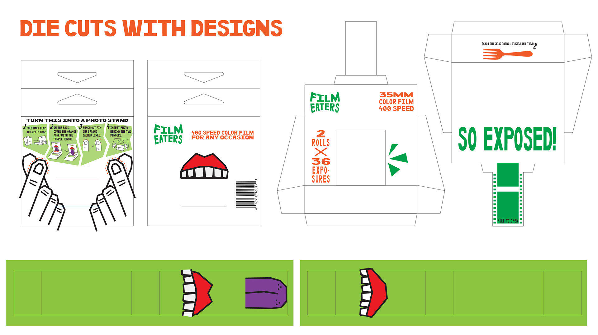 Final design of the branding and die cut