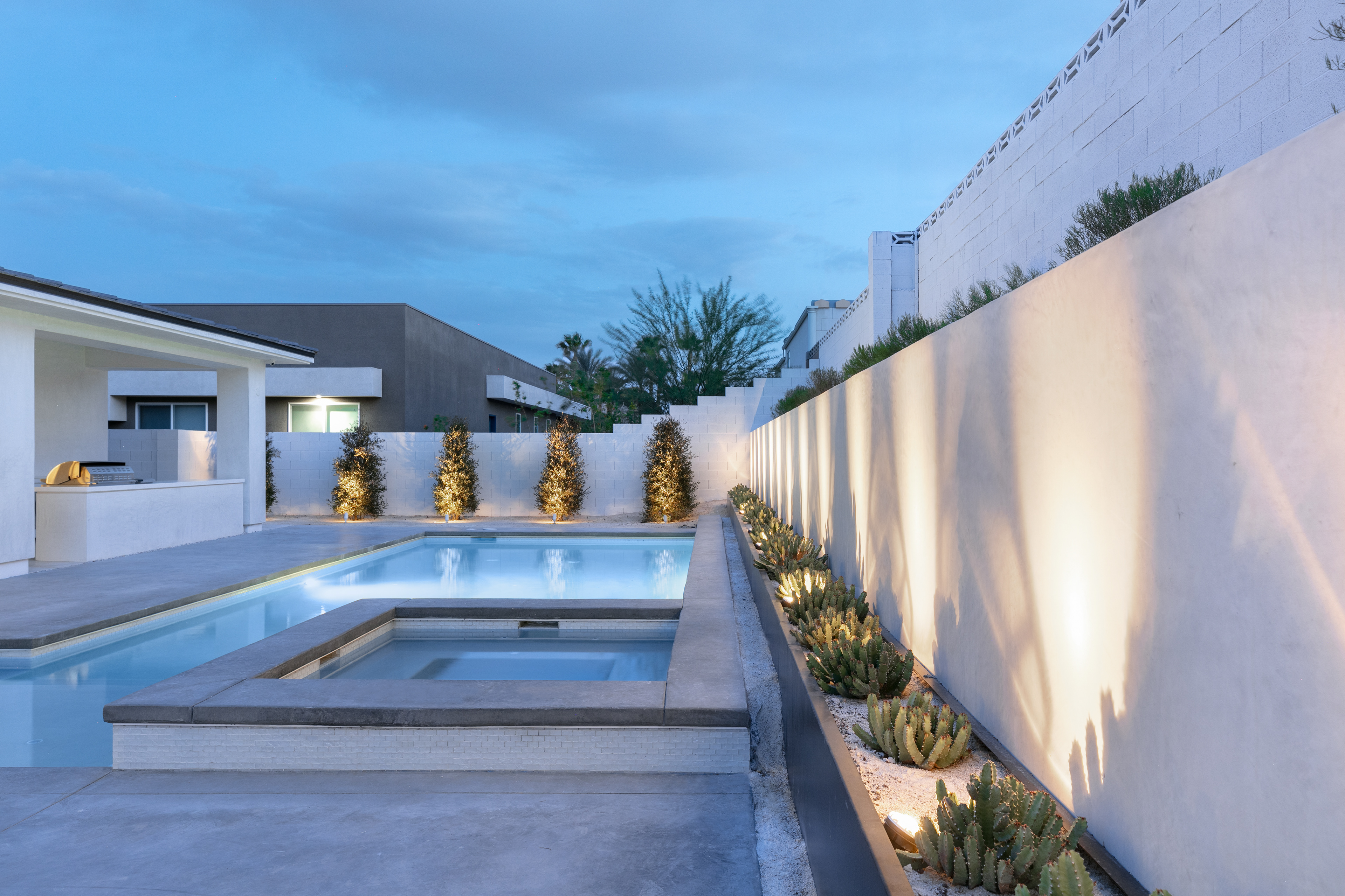Pool & Patio at Dusk