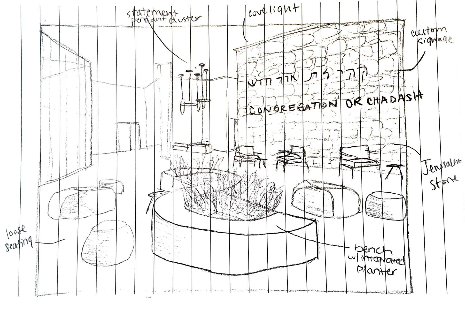 Entry Lounge Process Sketch