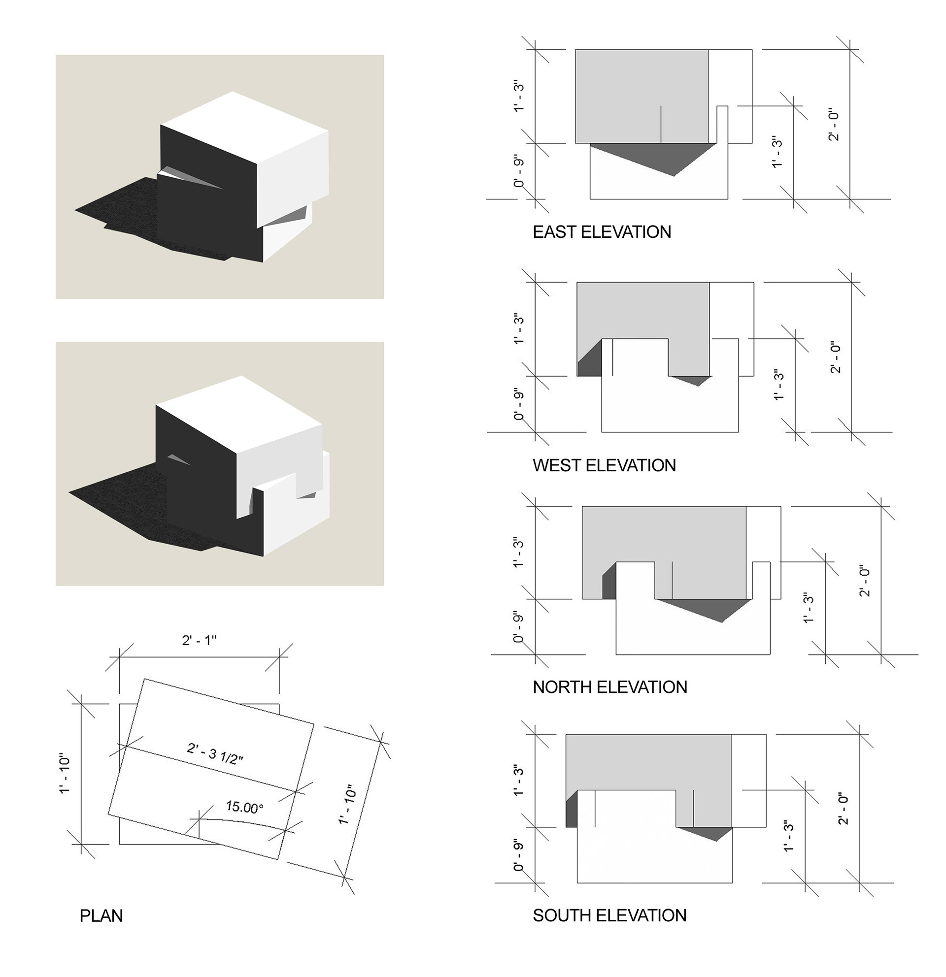 Custom Side Table Spec Drawings & 3D Model
