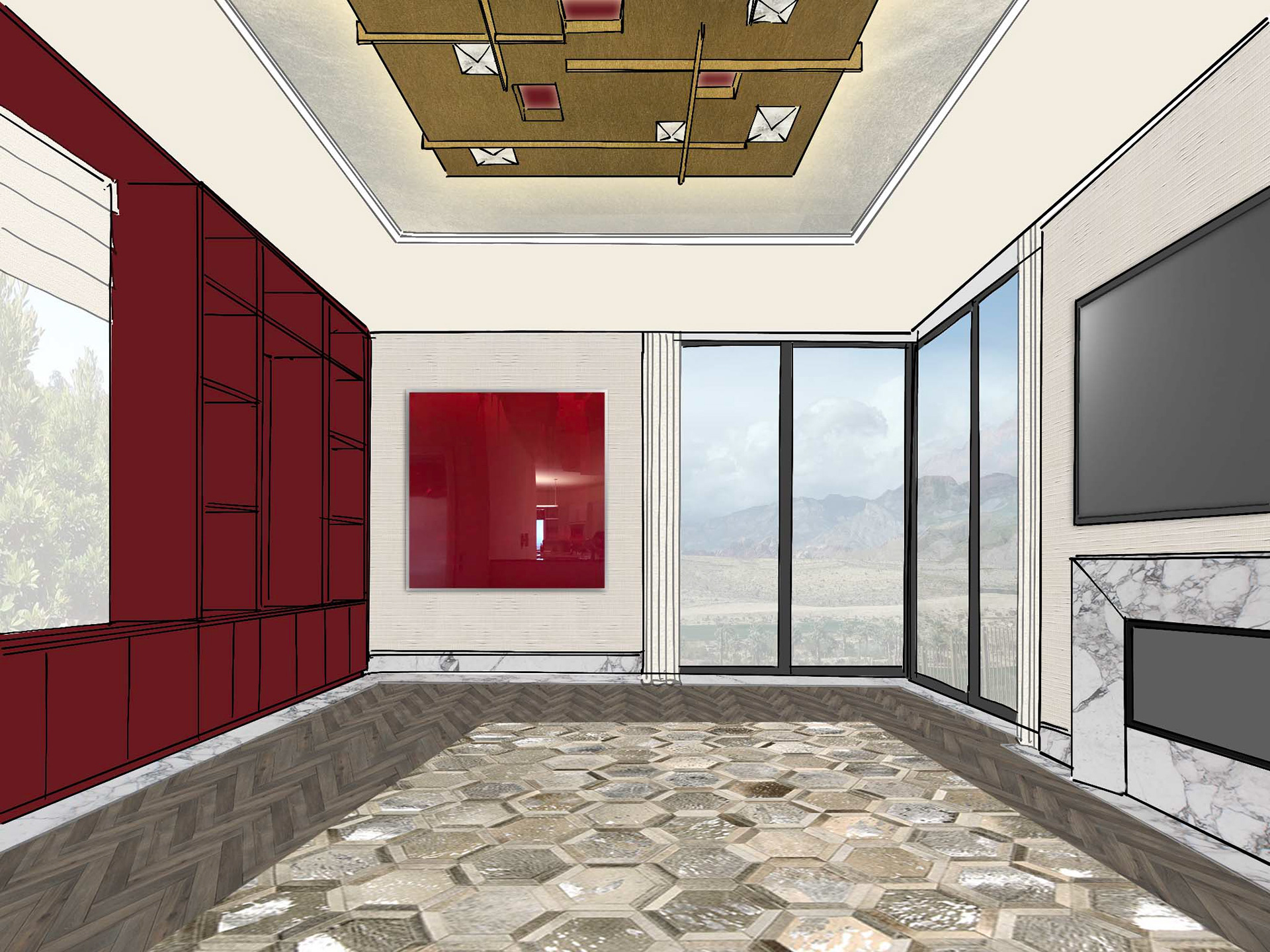 Library in Private Residence