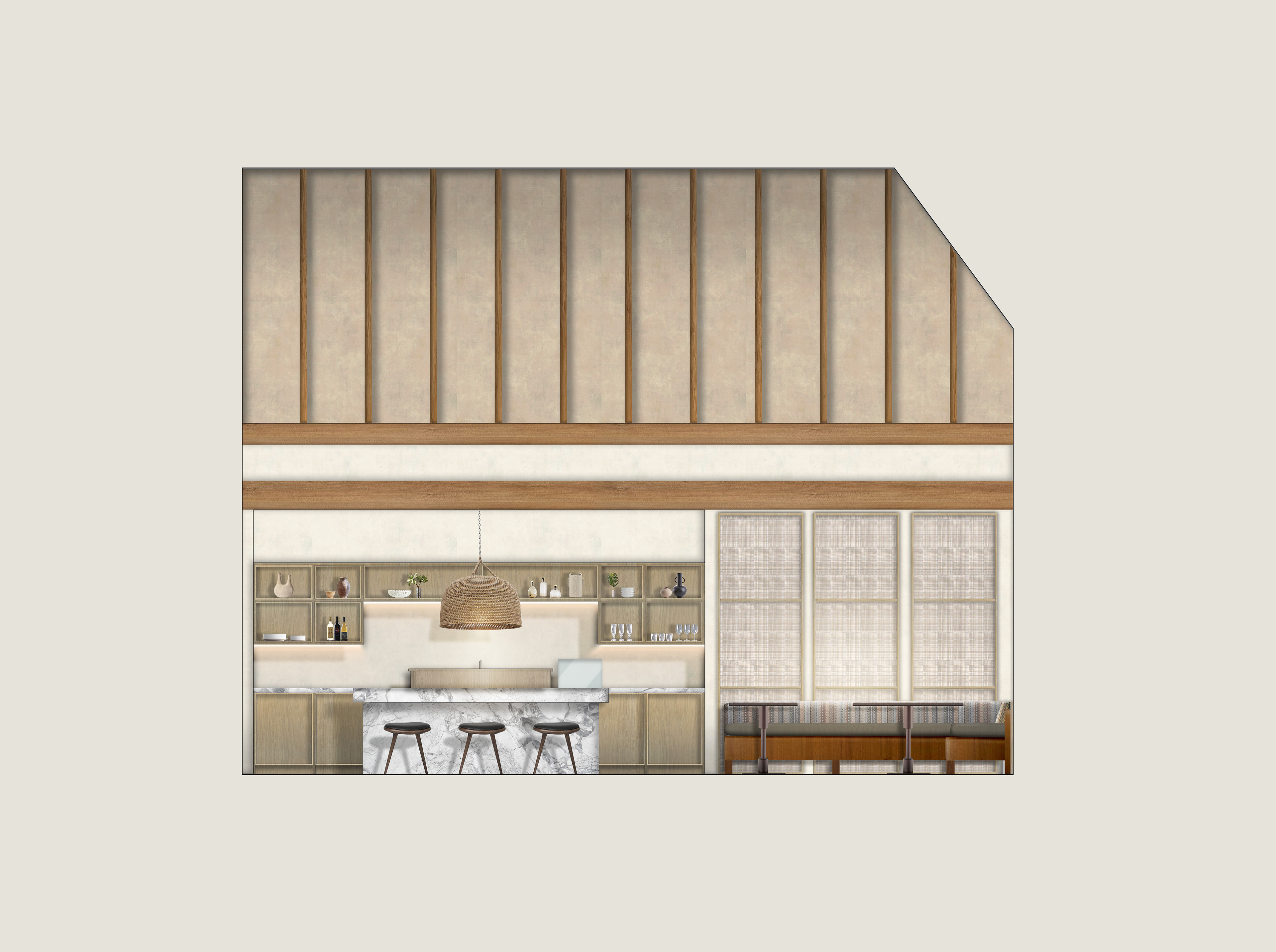 Luxury Resort Family Club Kitchen Elevation