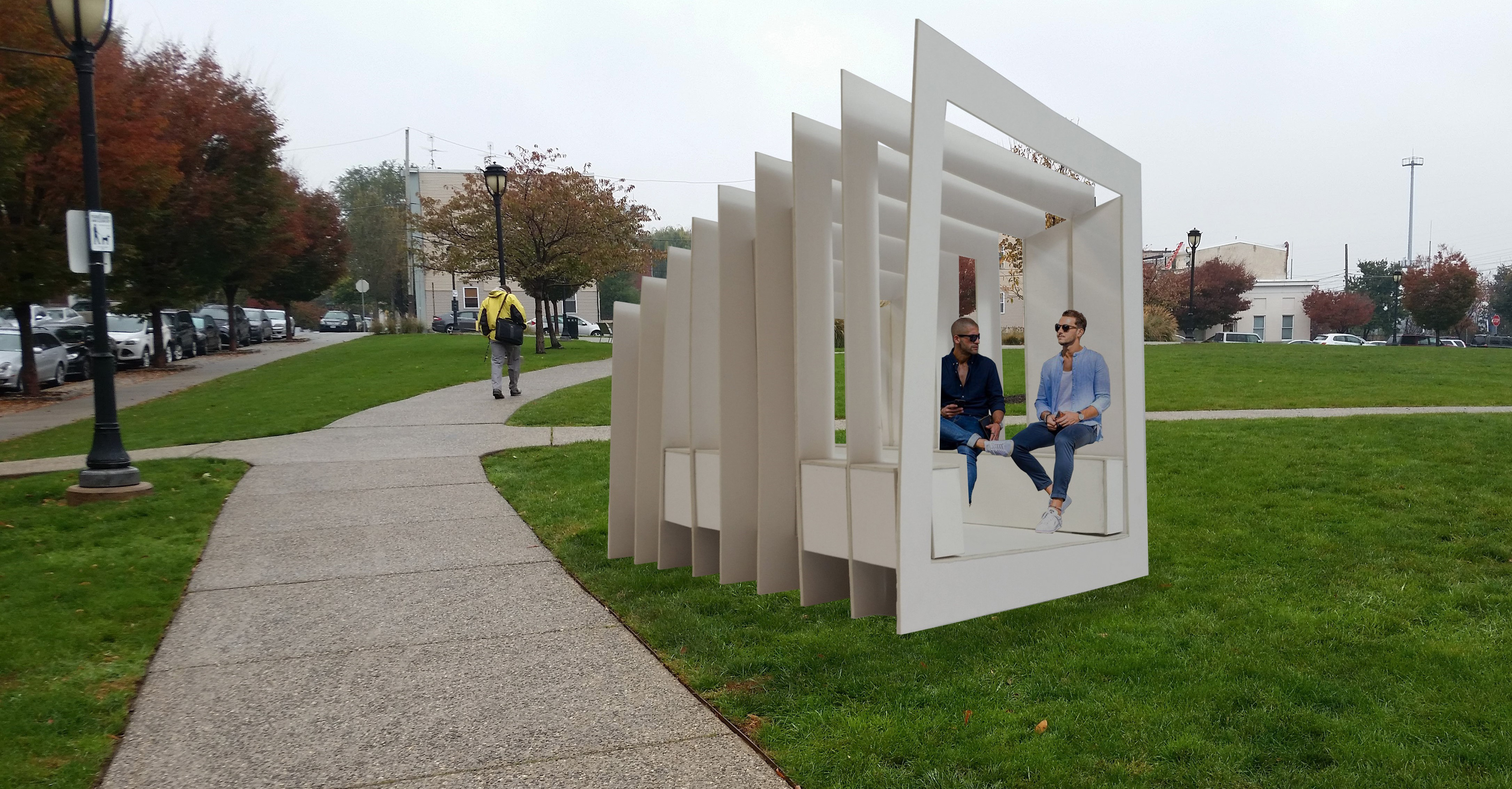 Public Park Shelter Photoshop Rendering