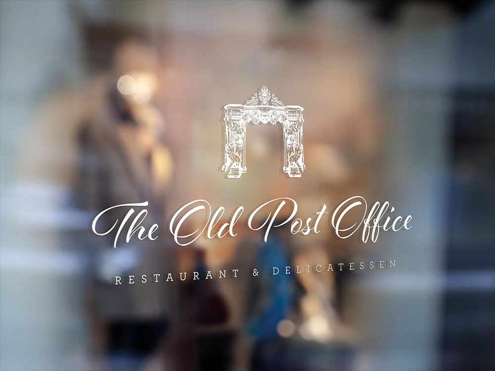 Restaurant Logo on Window Mockup