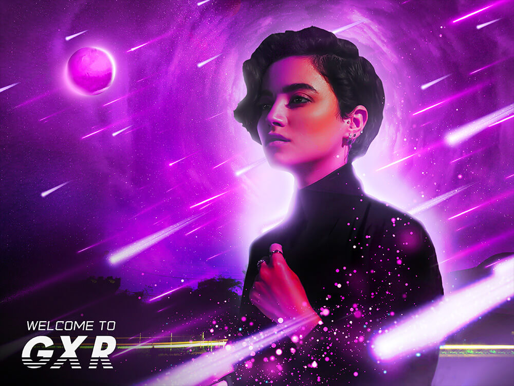 Announcement graphic for Beki's World joining Galaxy Racer