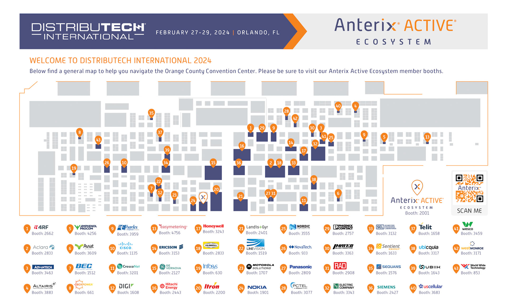Floorplan for Anterix Trade Show
