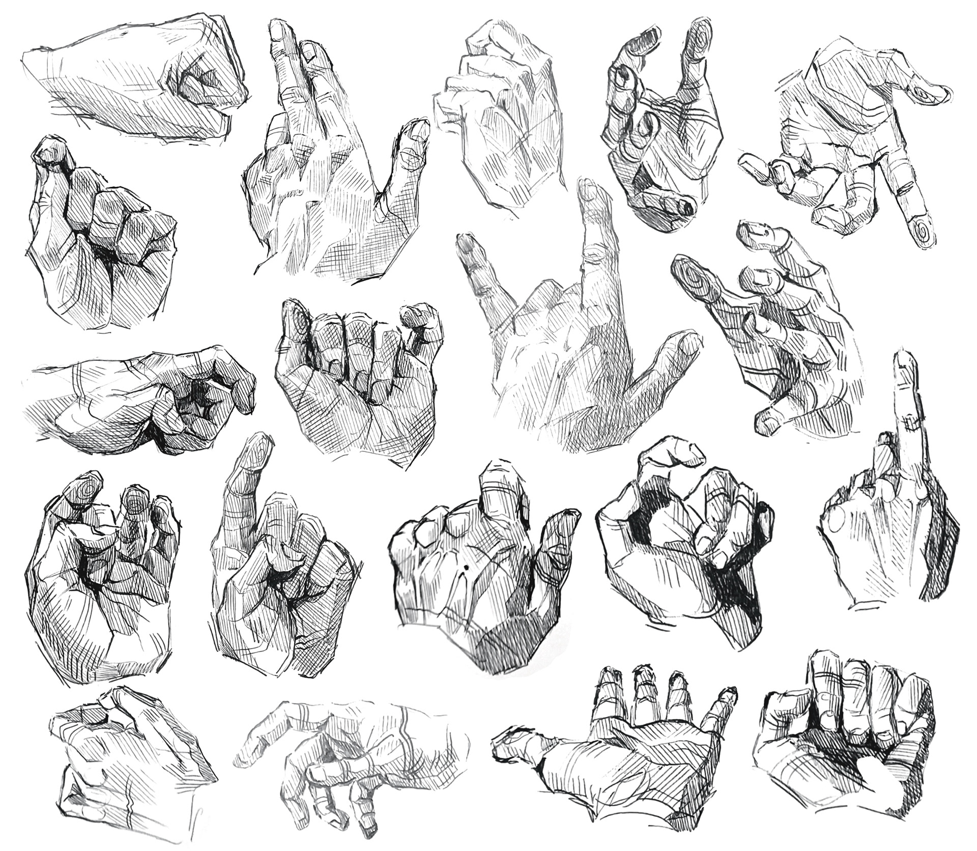Hands (2022) Ink on Paper