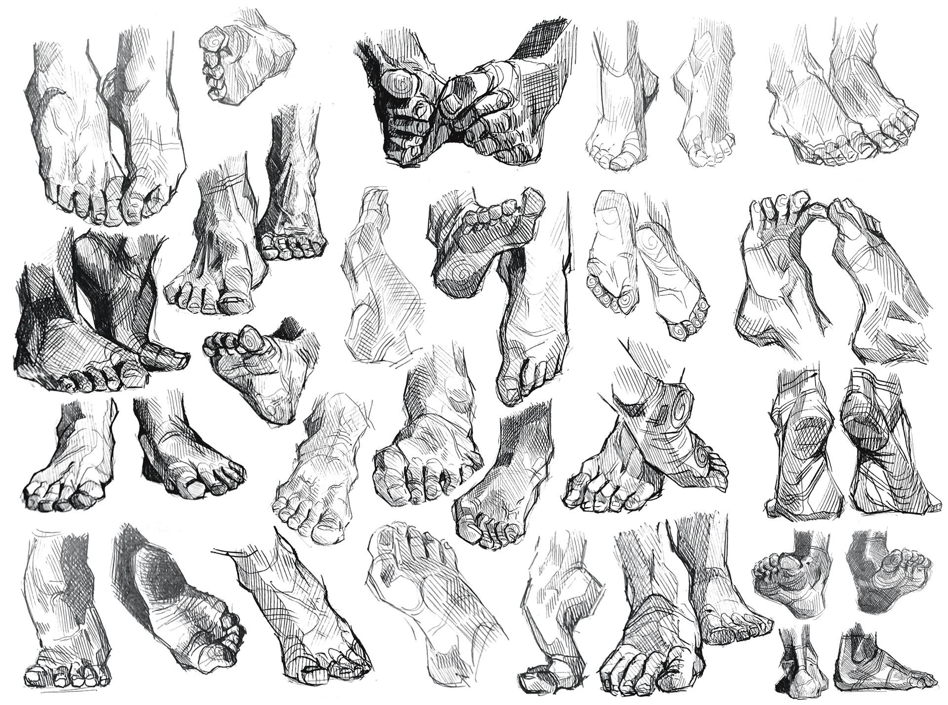 Feet (2022) Ink on Paper