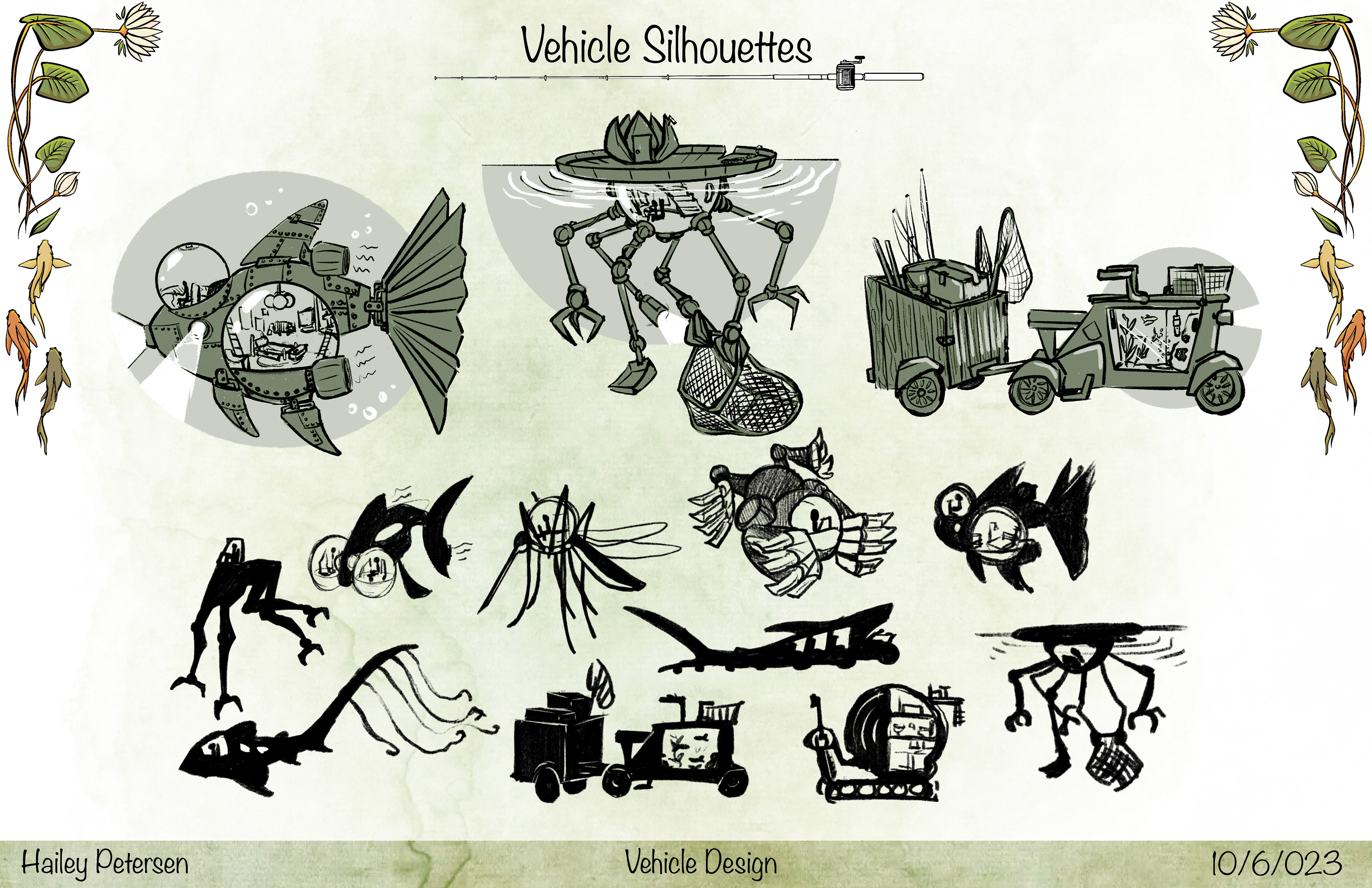 Lilly Pad Machine Silhouettes (Procreate) 2023