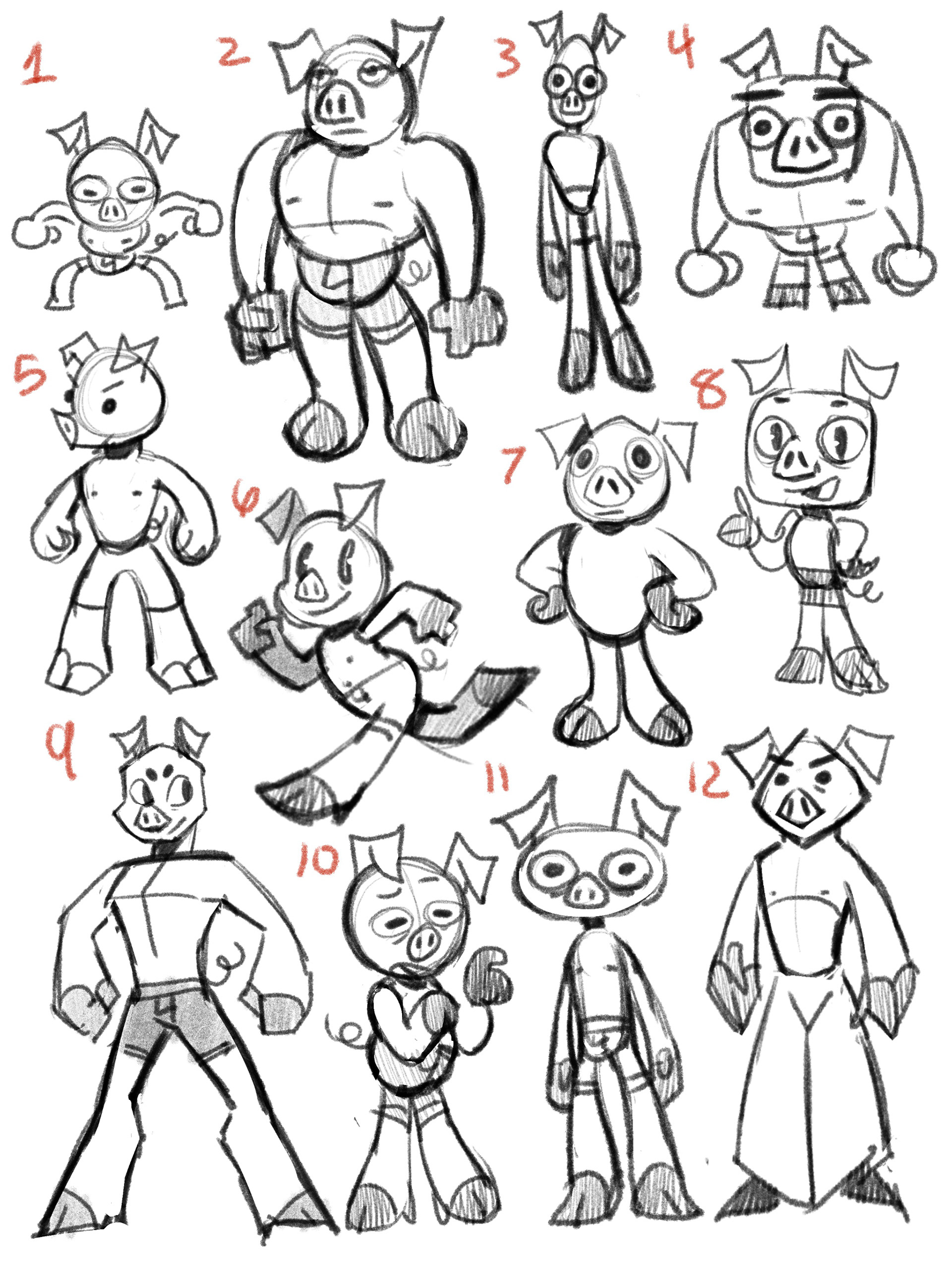 Character Exploration (Pig Guy)