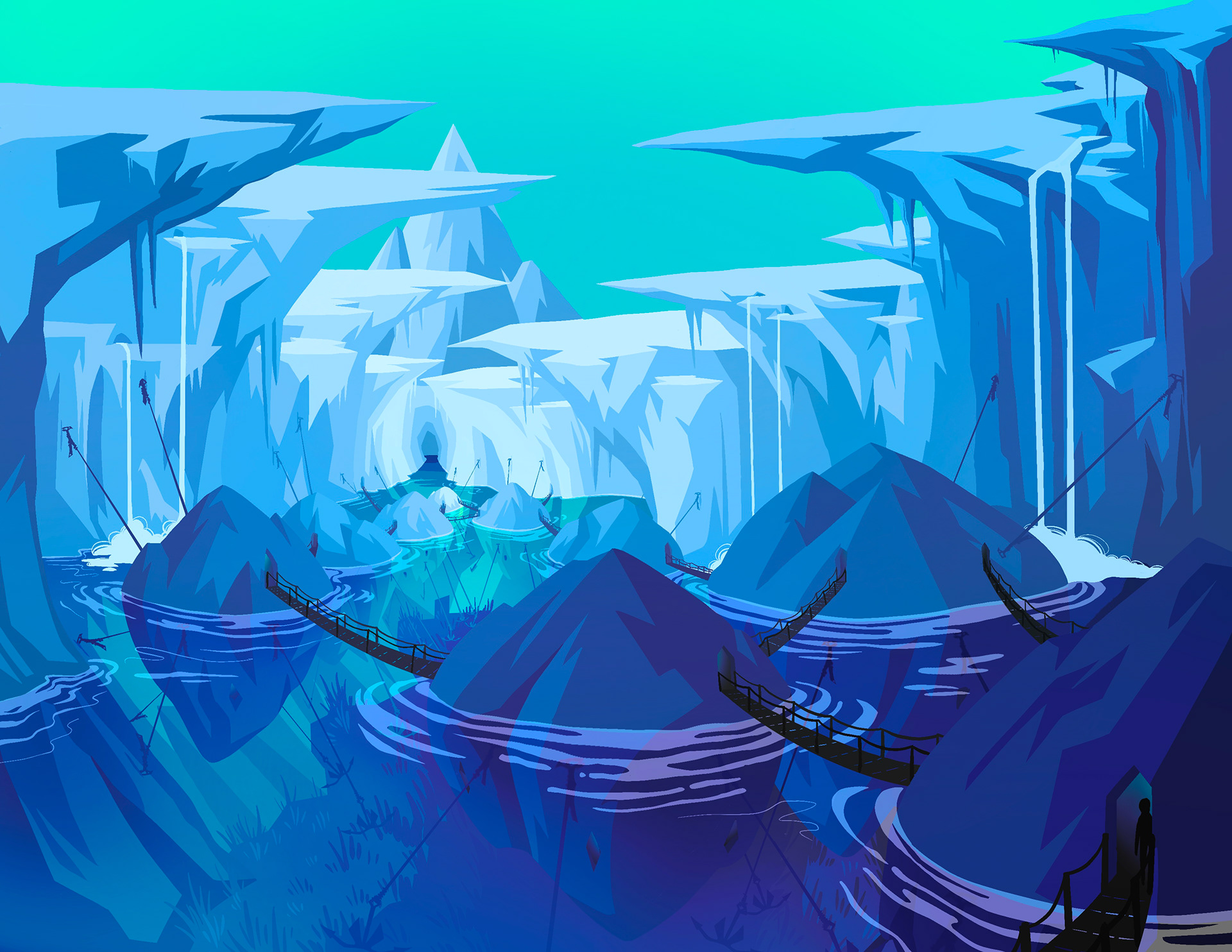 Ice World: Above (Procreate) 2024