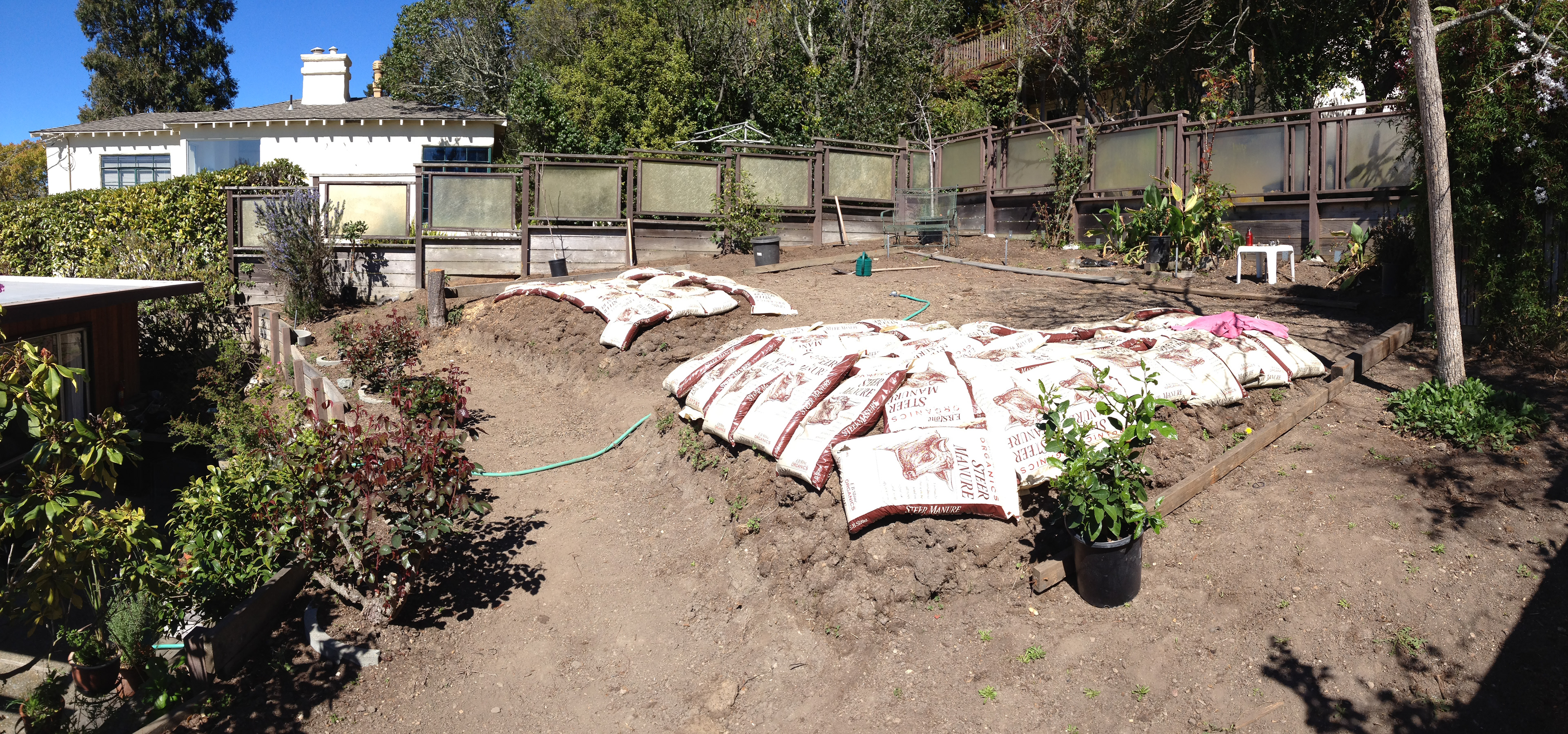 Before - Building Soil/Weed Suppression