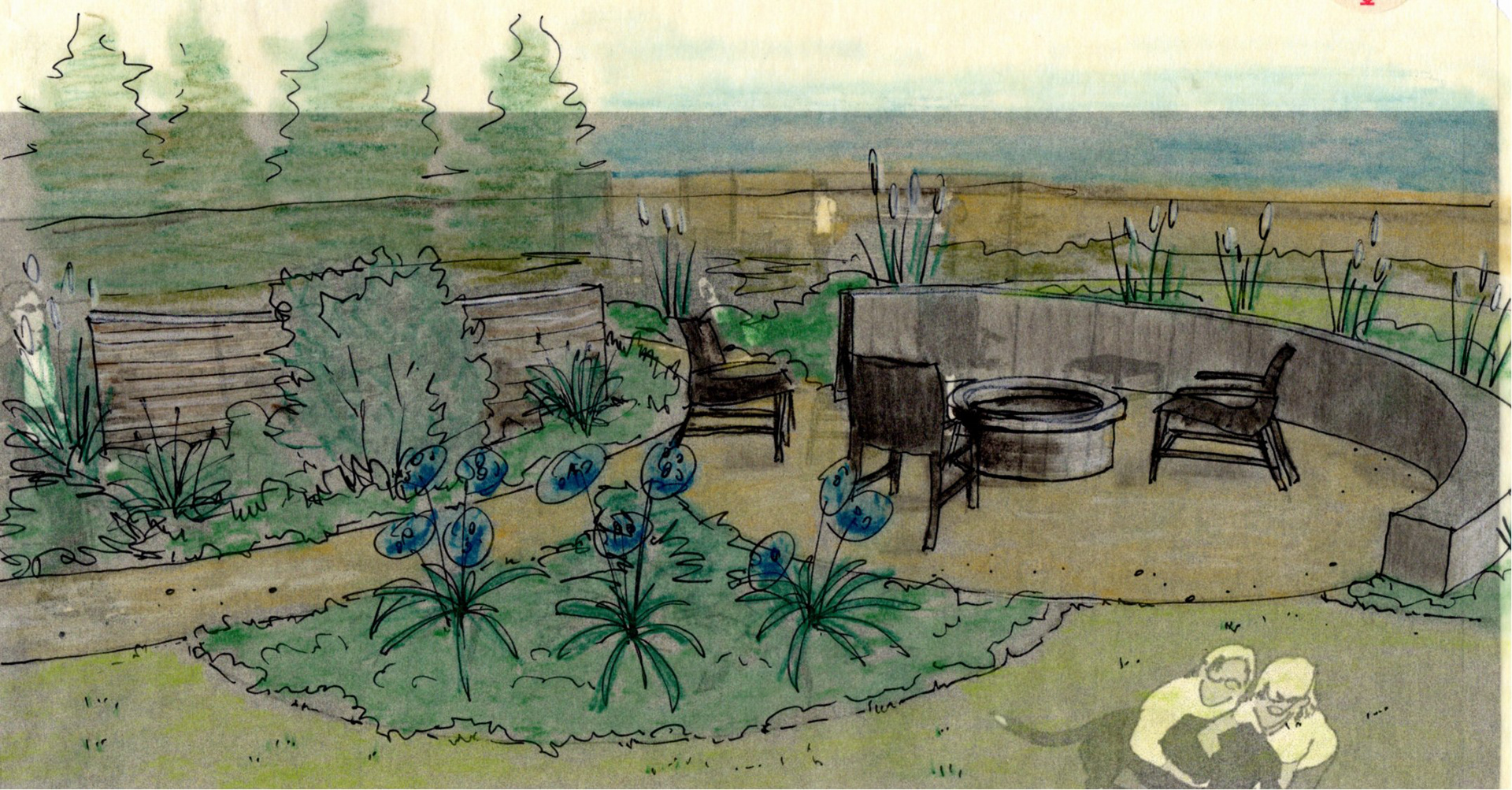 Fire Pit Patio Study