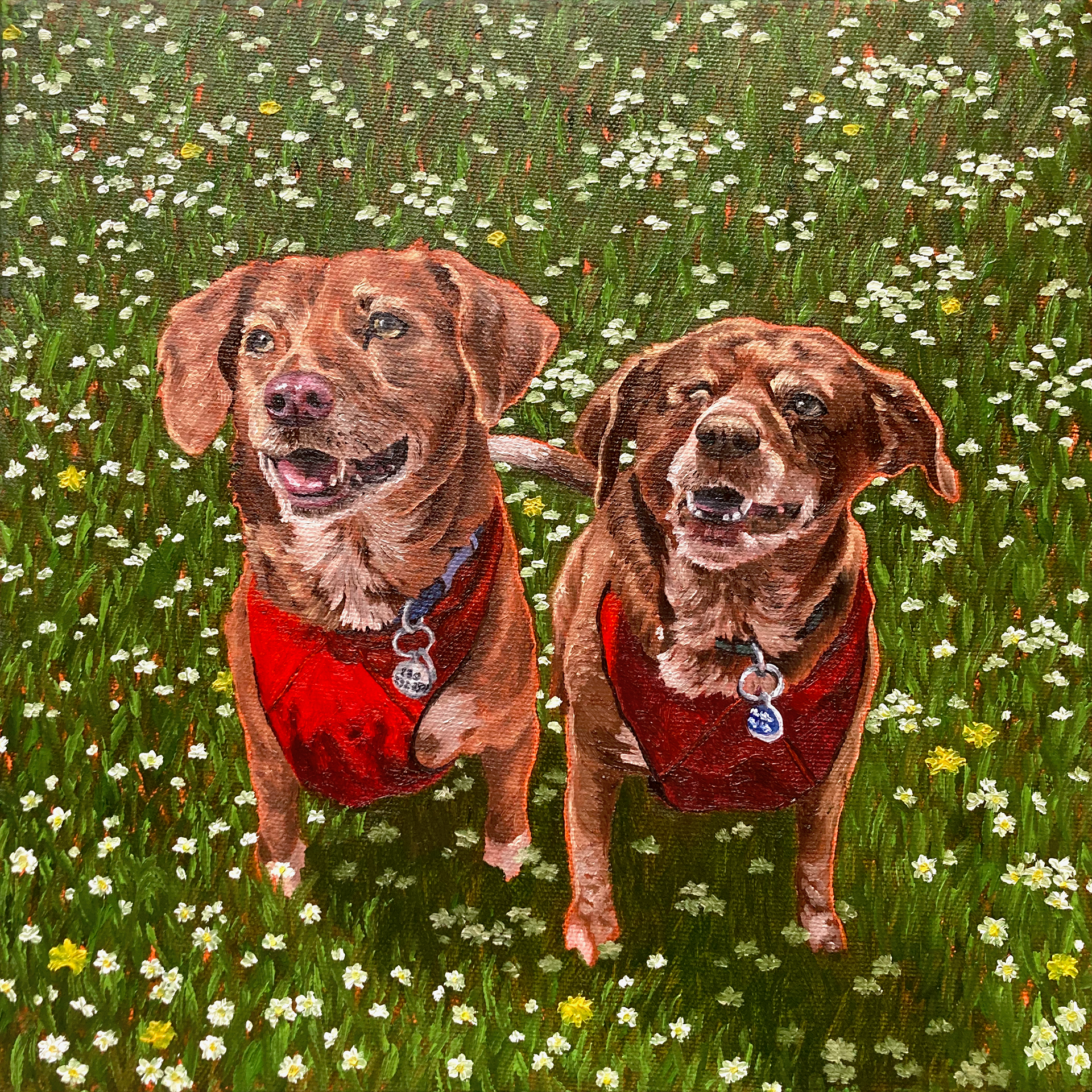 For T- oil on canvas, 10 x 10, 2022