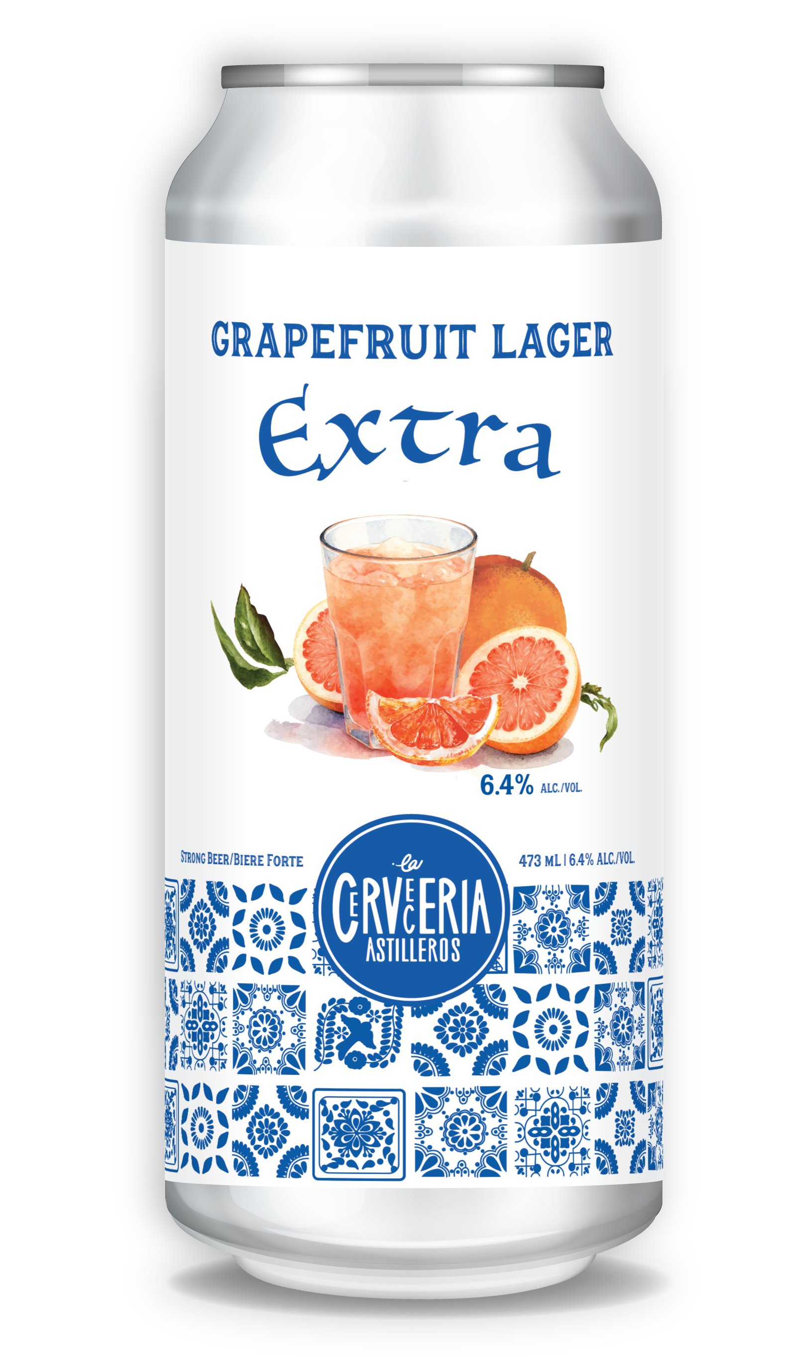 La Cerveceria Astilleros, Grapefruit Lager Extra: 473mL can mockup, Illustrator, 2026