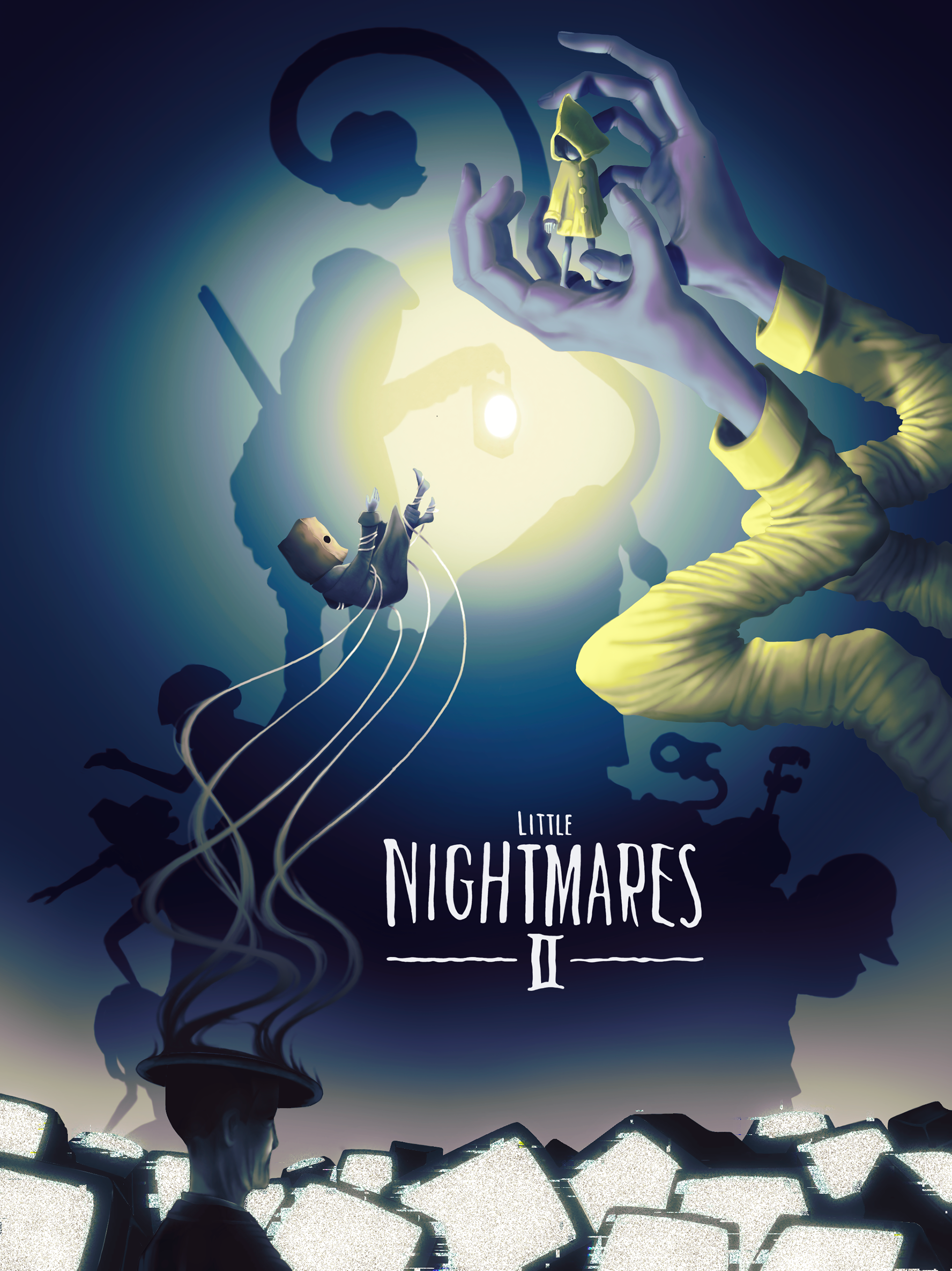 "Little Nightmares Two: Reimagined Title Page", Procreate, 2024