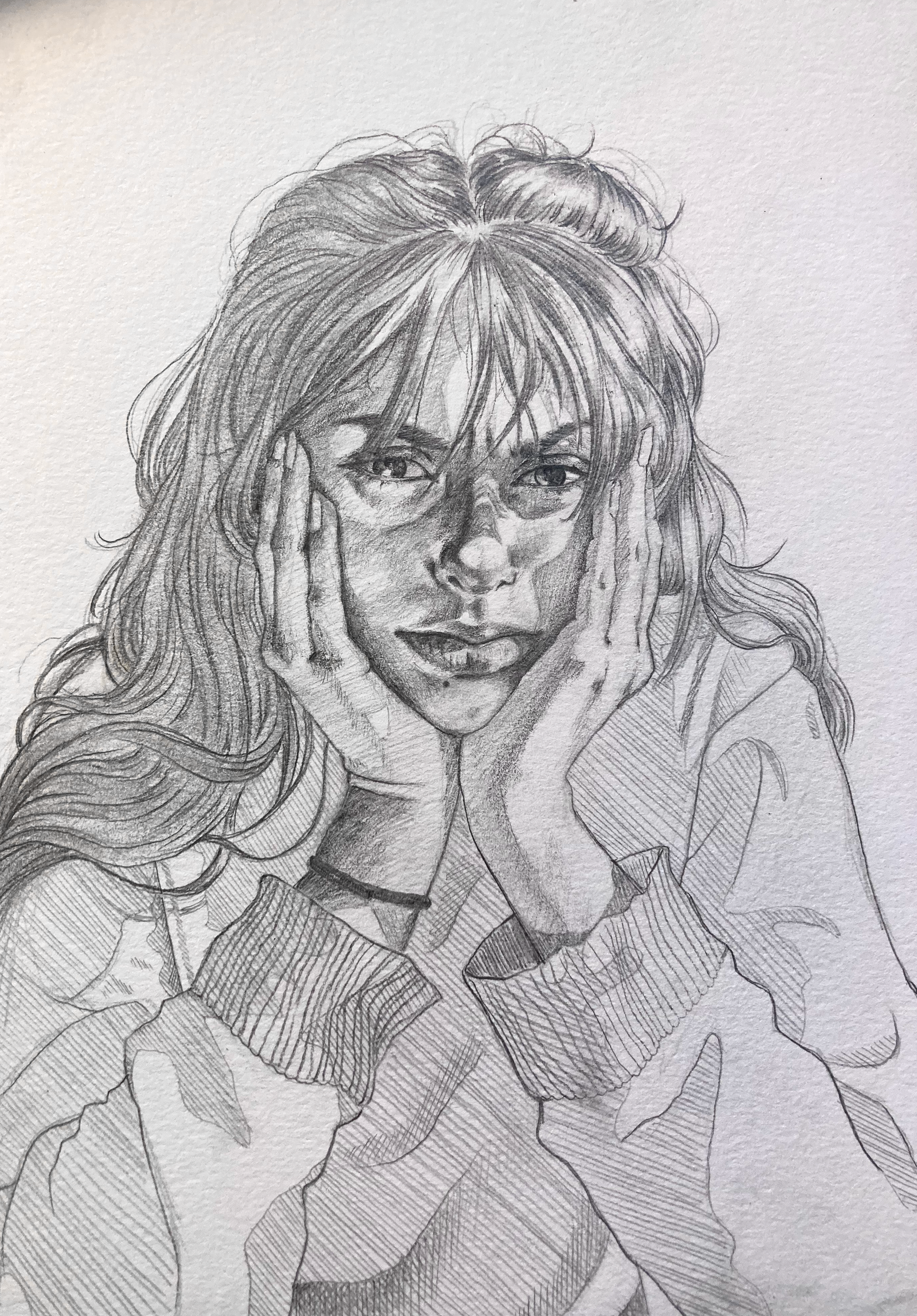 "A Friend's Portrait", pencil on paper, 8.5 x 11, 2022