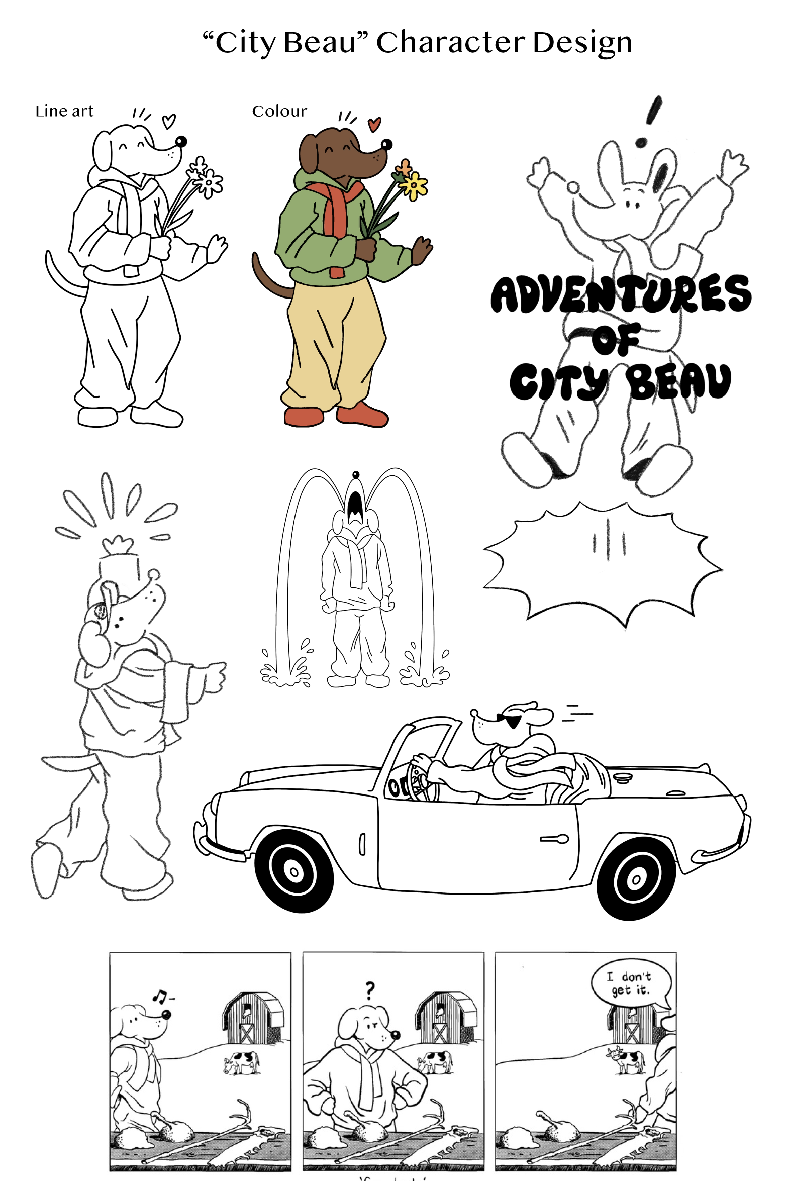 Casa Montego- "Adventures of City Beau" Character design concept art, Procreate, 2025