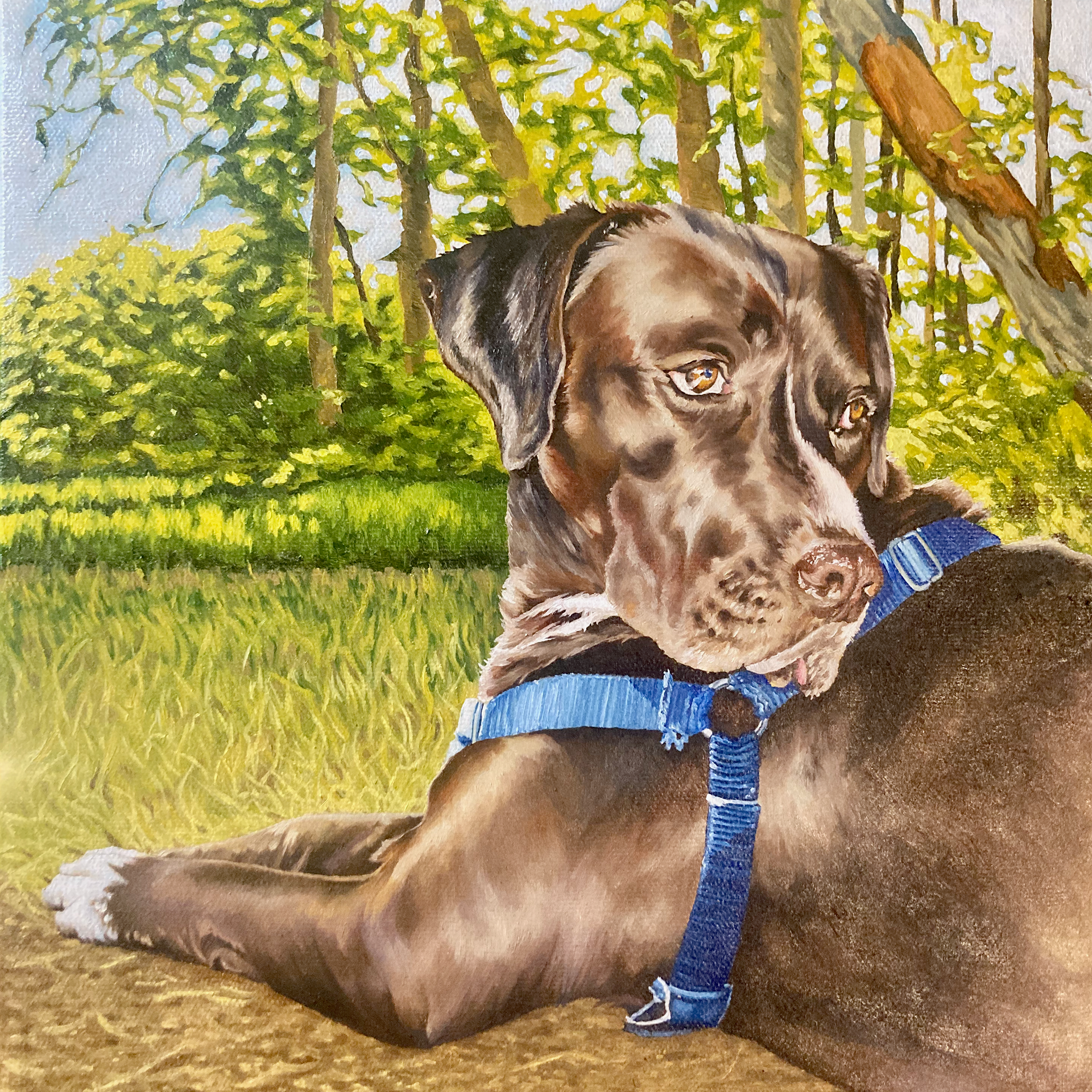 For J- oil on canvas, 10 x 10, 2025