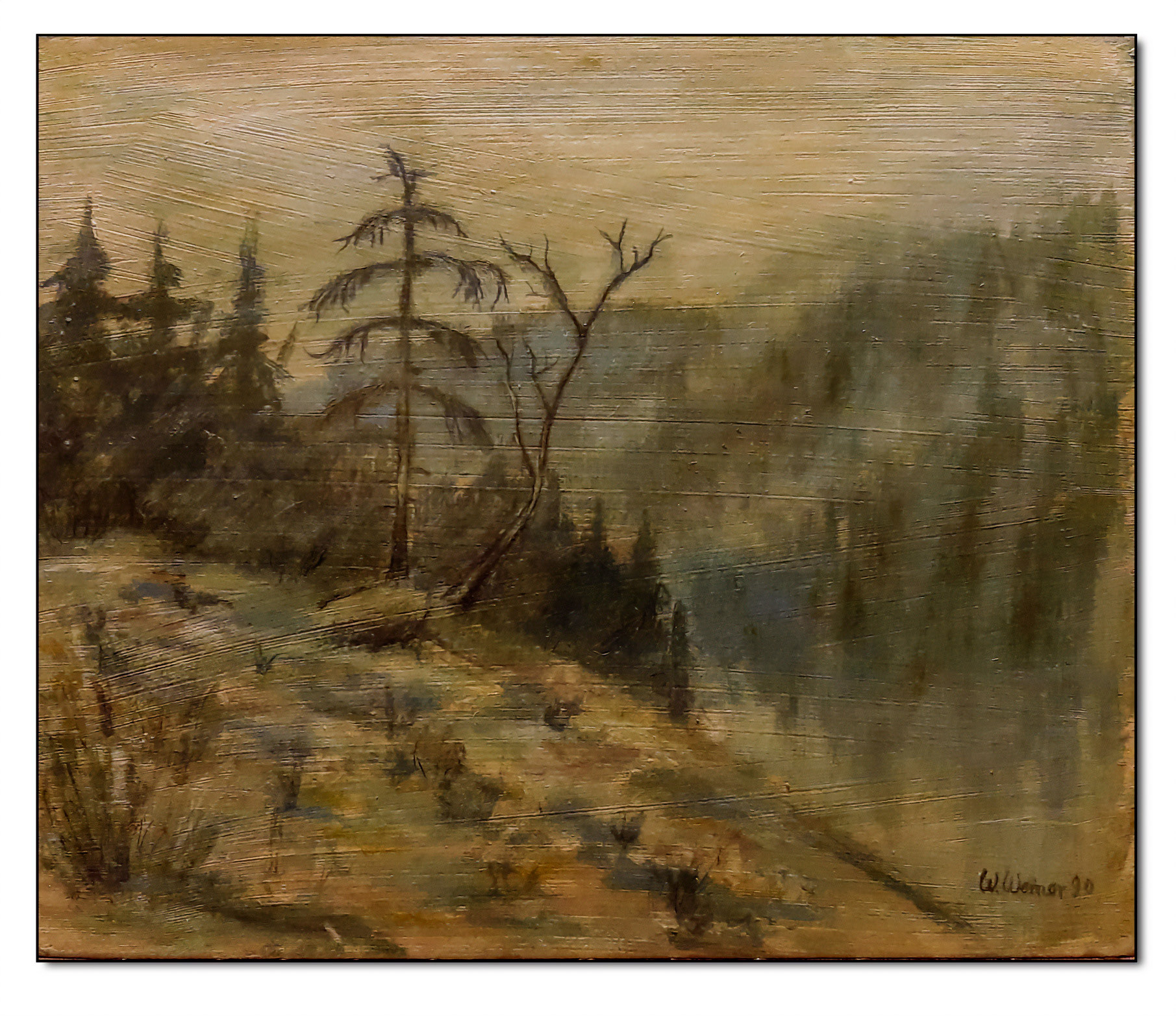 Im Schortetal bei Ilmenau, Tempera und Öllasur