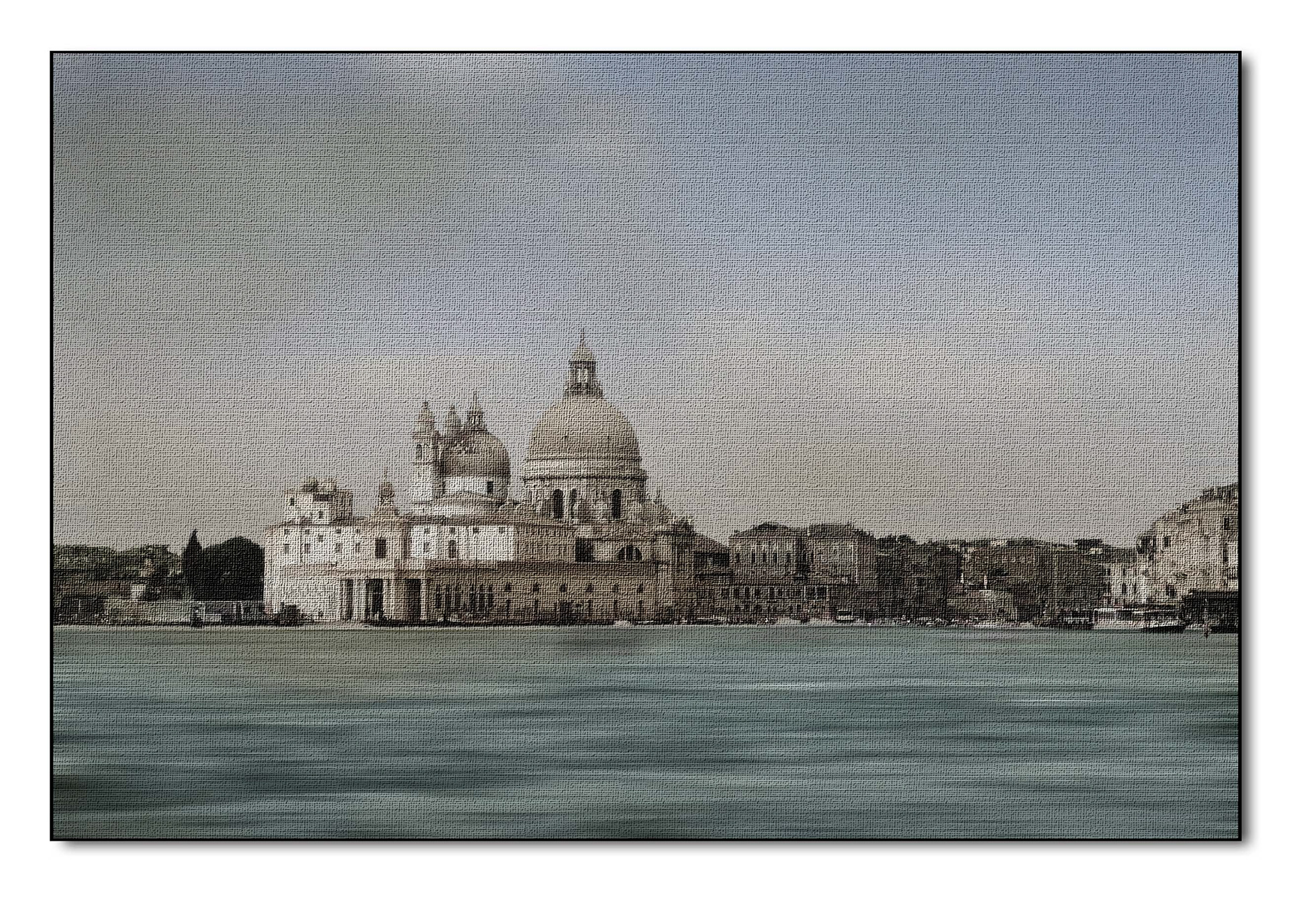 Venedig - Vedute im Adamski Effekt mit Leinwandtextur
