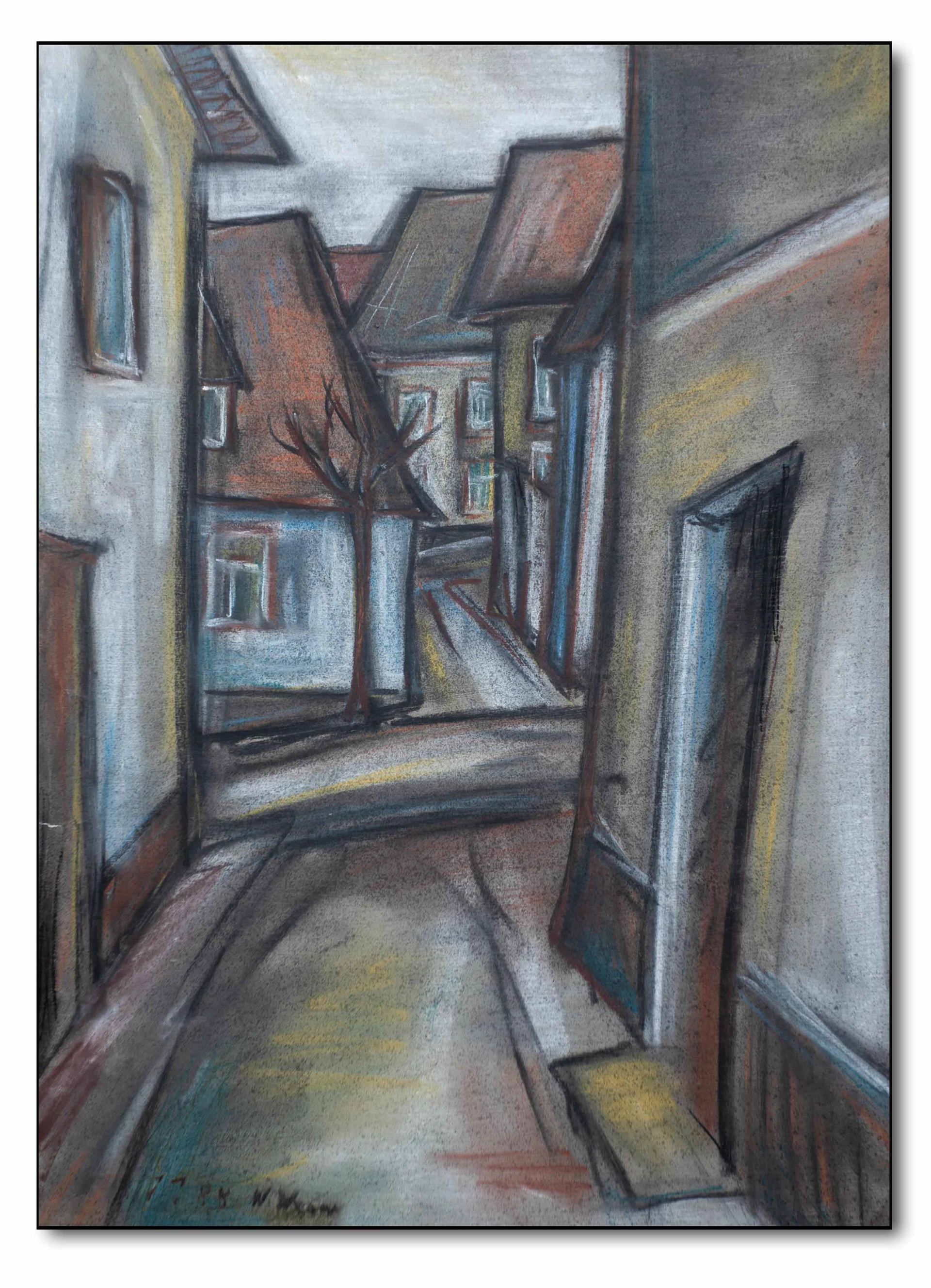 Gasse in Ilmenau II, Pastell