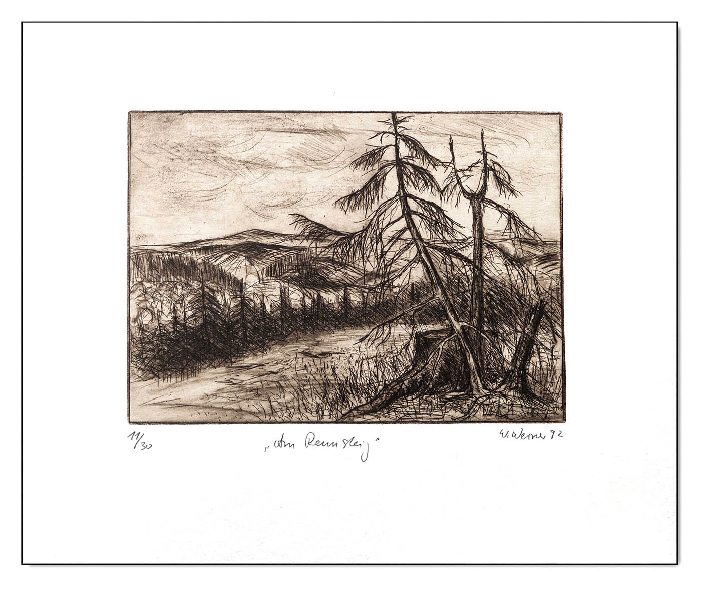 Am Rennsteig, Radierung