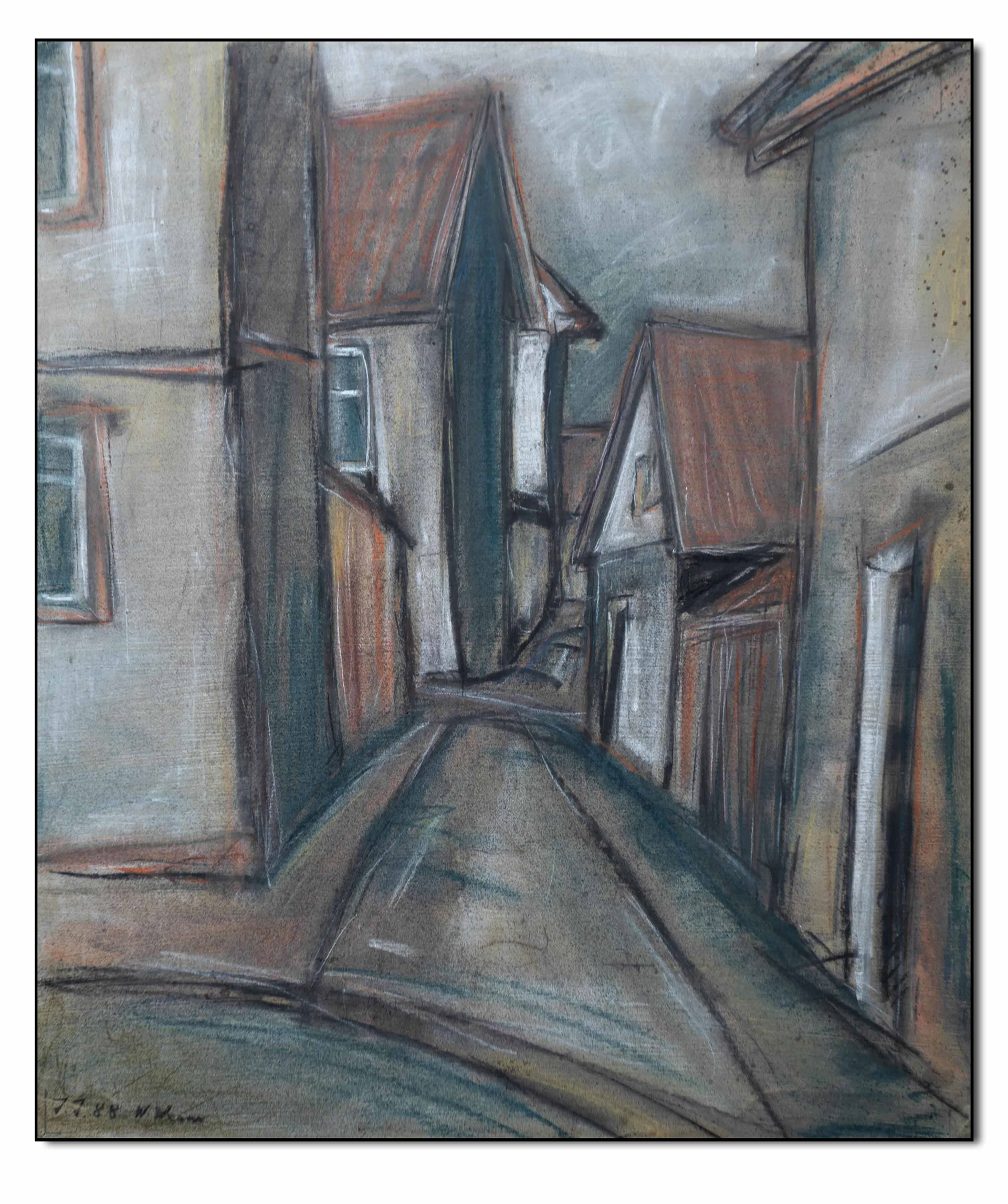 Gasse in Ilmenau I, Pastell