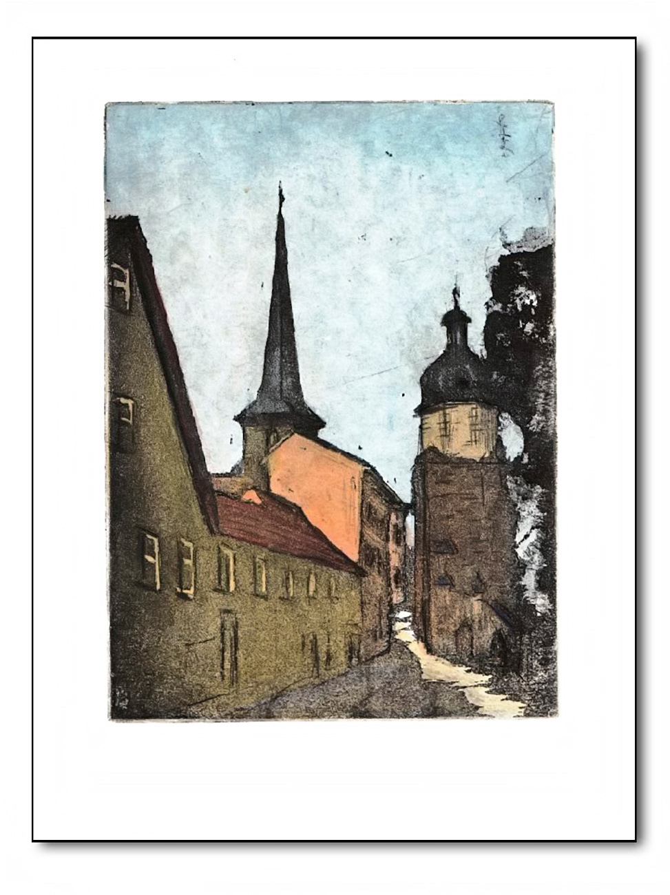 Arnstadt, Radierung coloriert