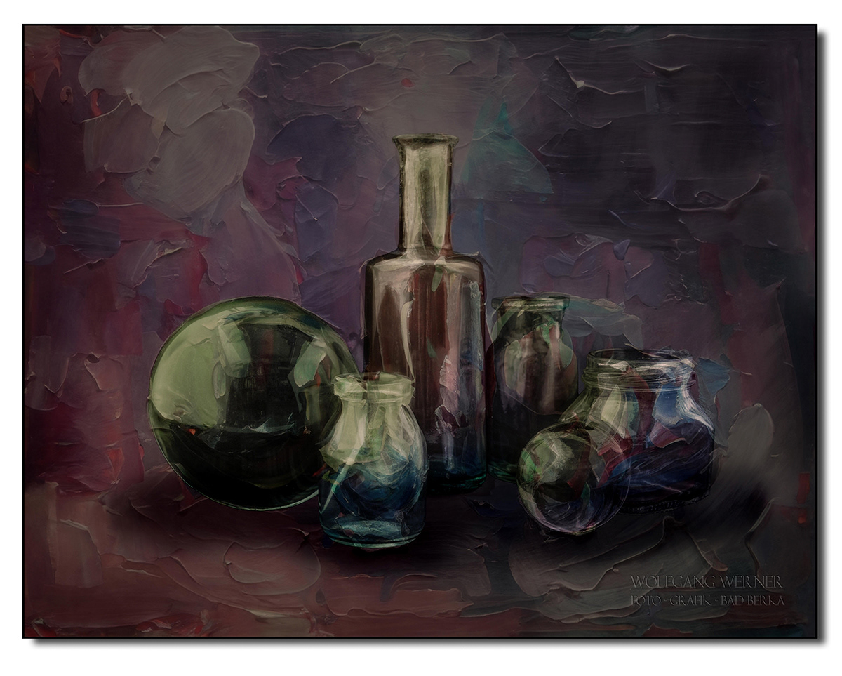 Stillleben mit Gläsern, Digital Painting