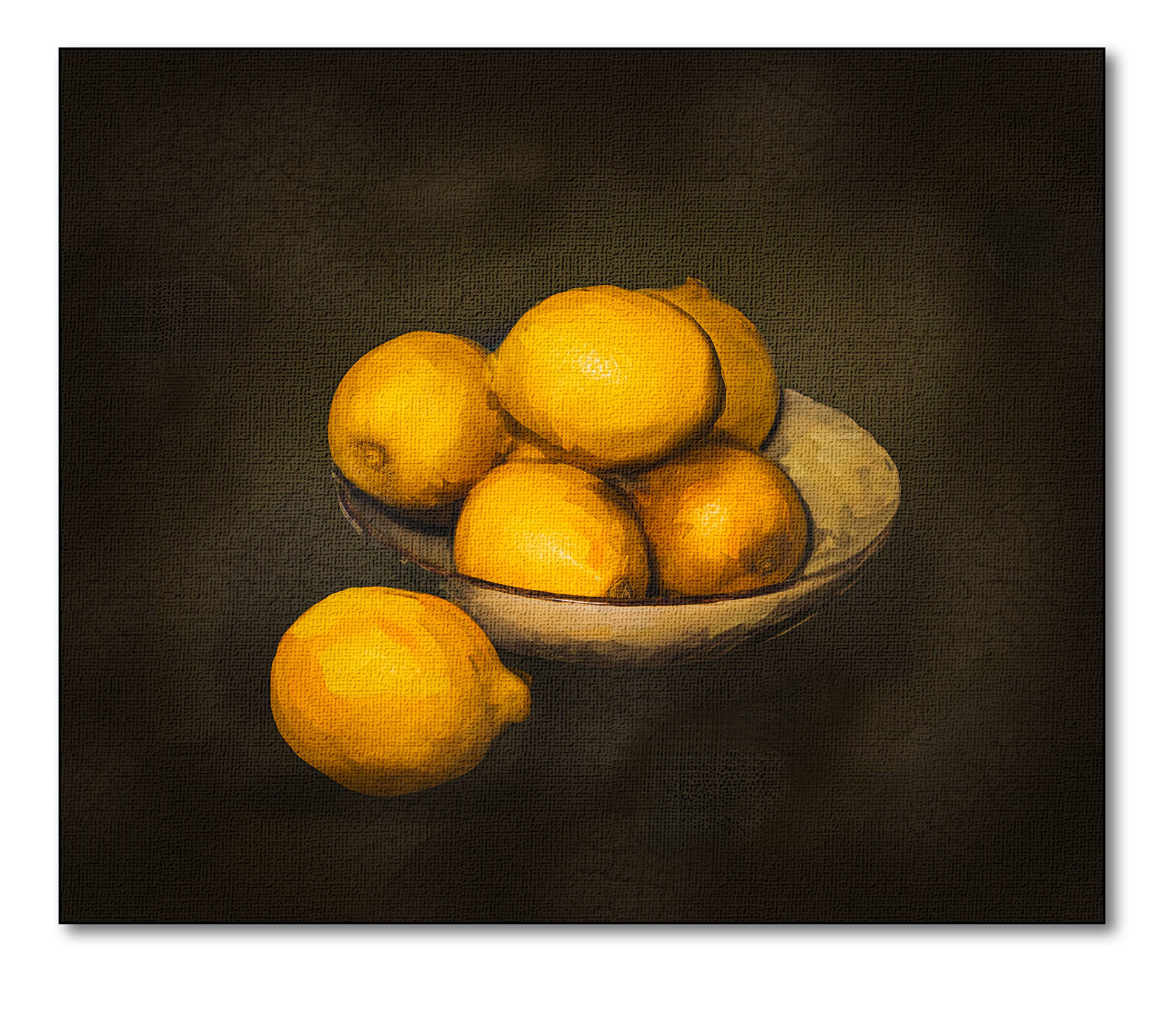 Schale mit Zitronen, Digital Painting