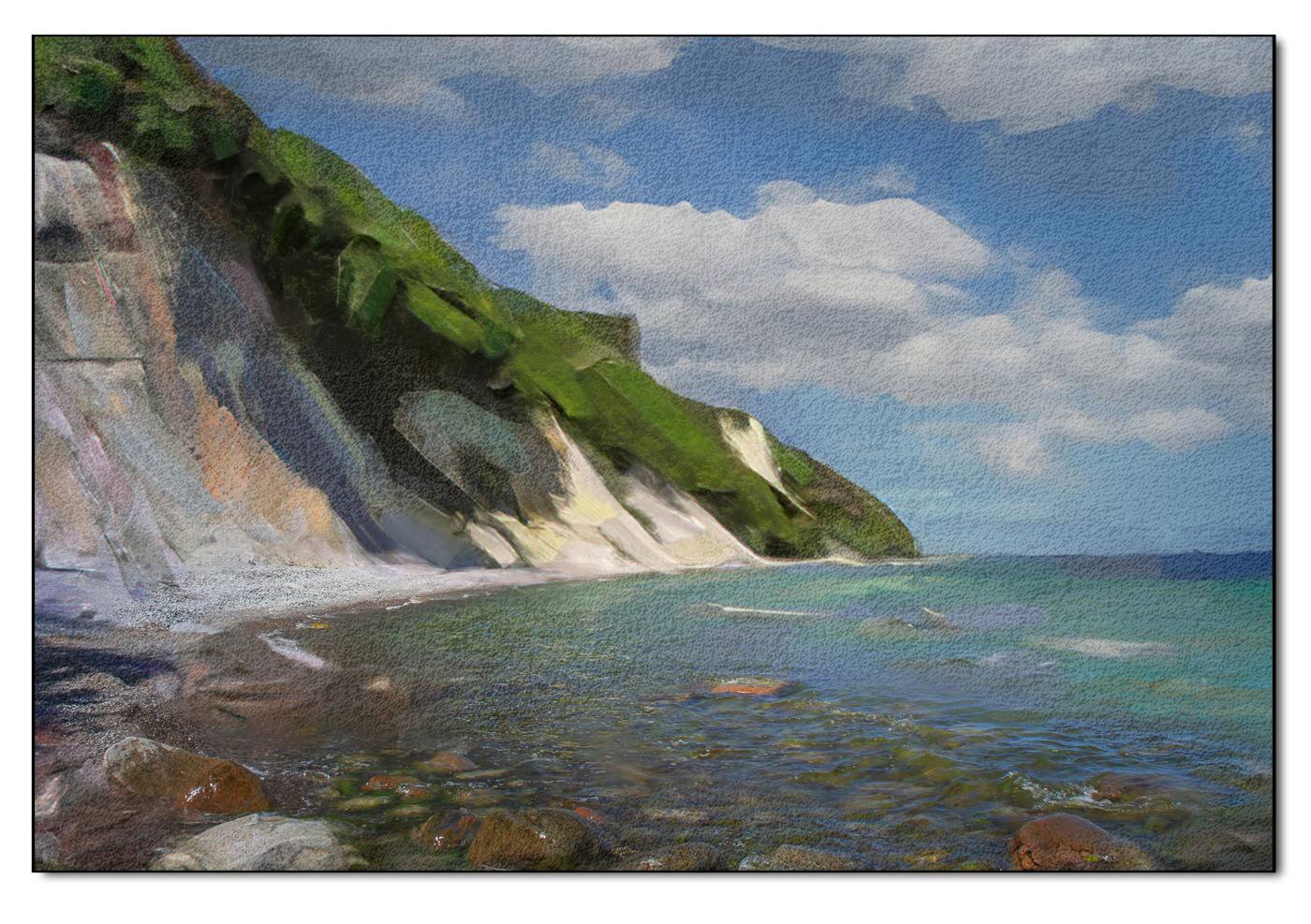 Steilküste auf Rügen, Digital Painting
